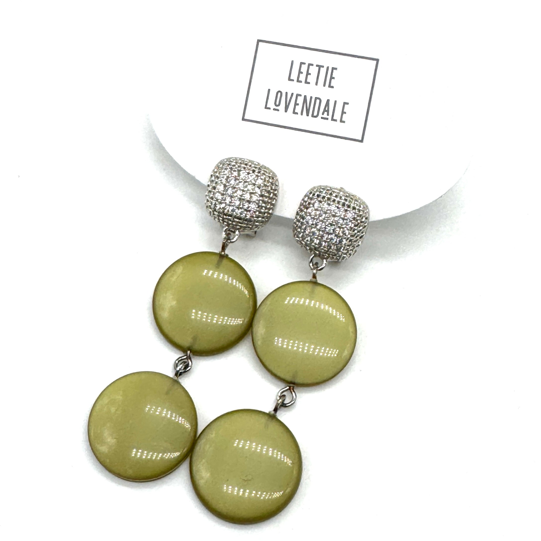 Moonset Triple Pavé Drop Earrings