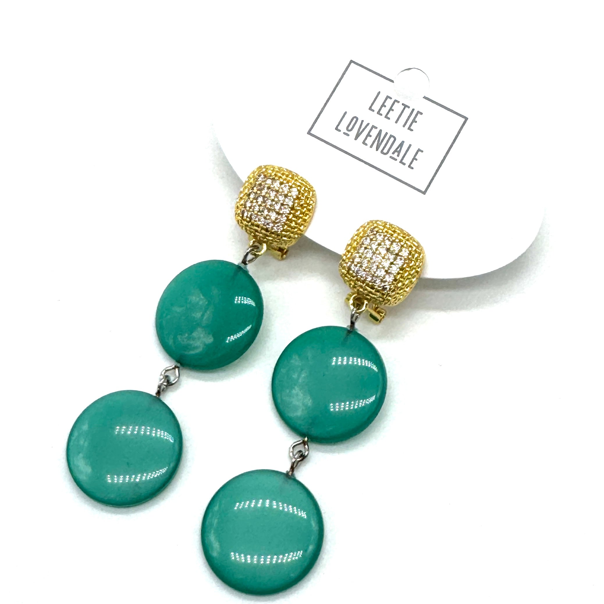 Moonset Triple Pavé Drop Earrings