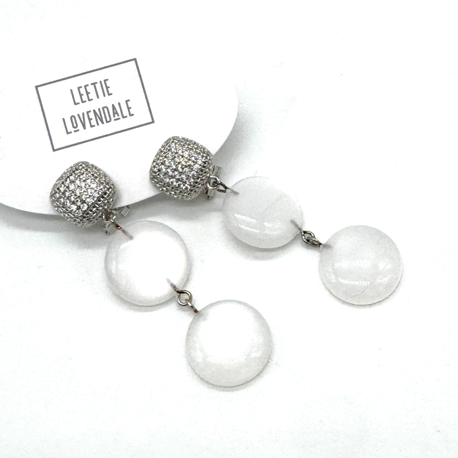 Moonset Triple Pavé Drop Earrings