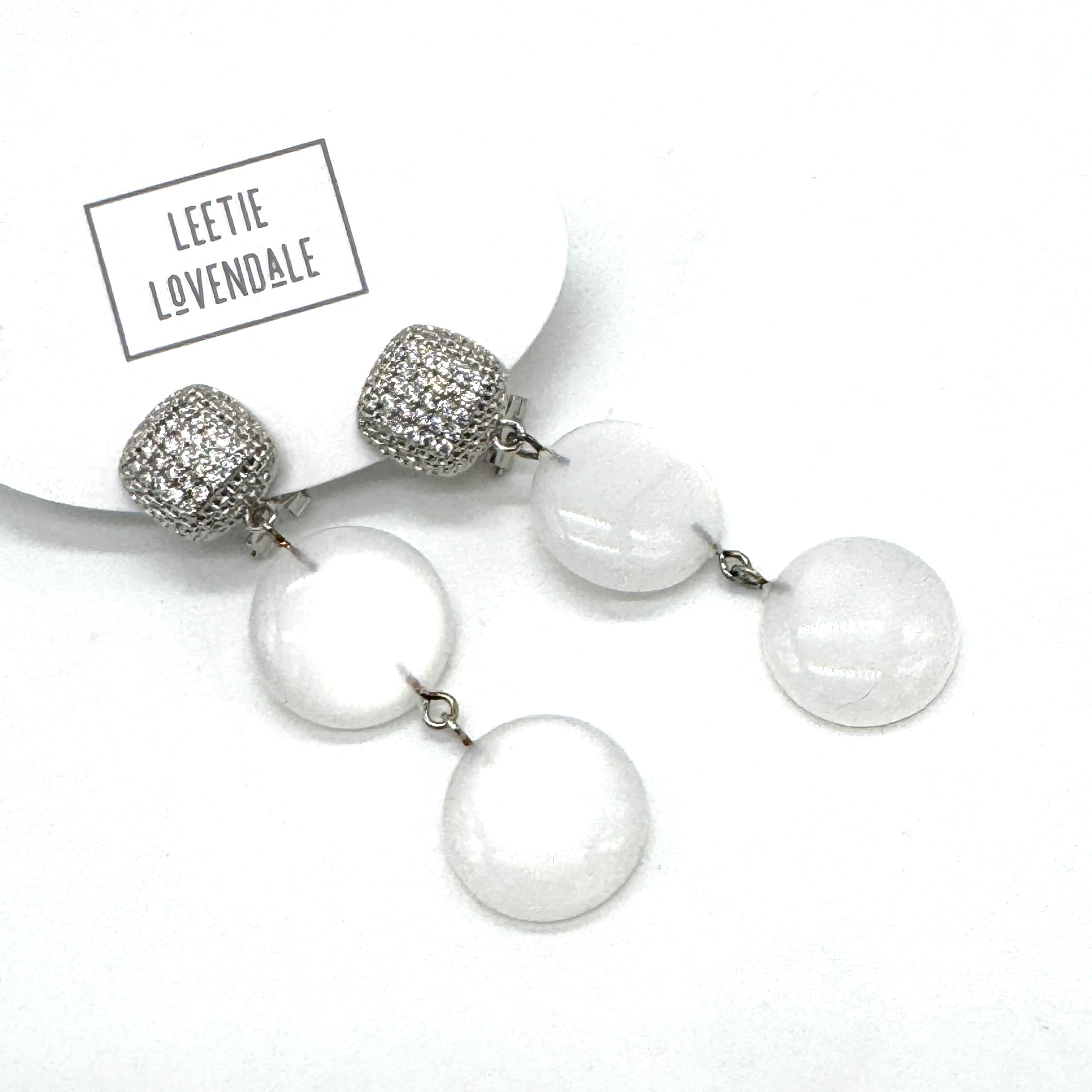 Moonset Triple Pavé Drop Earrings