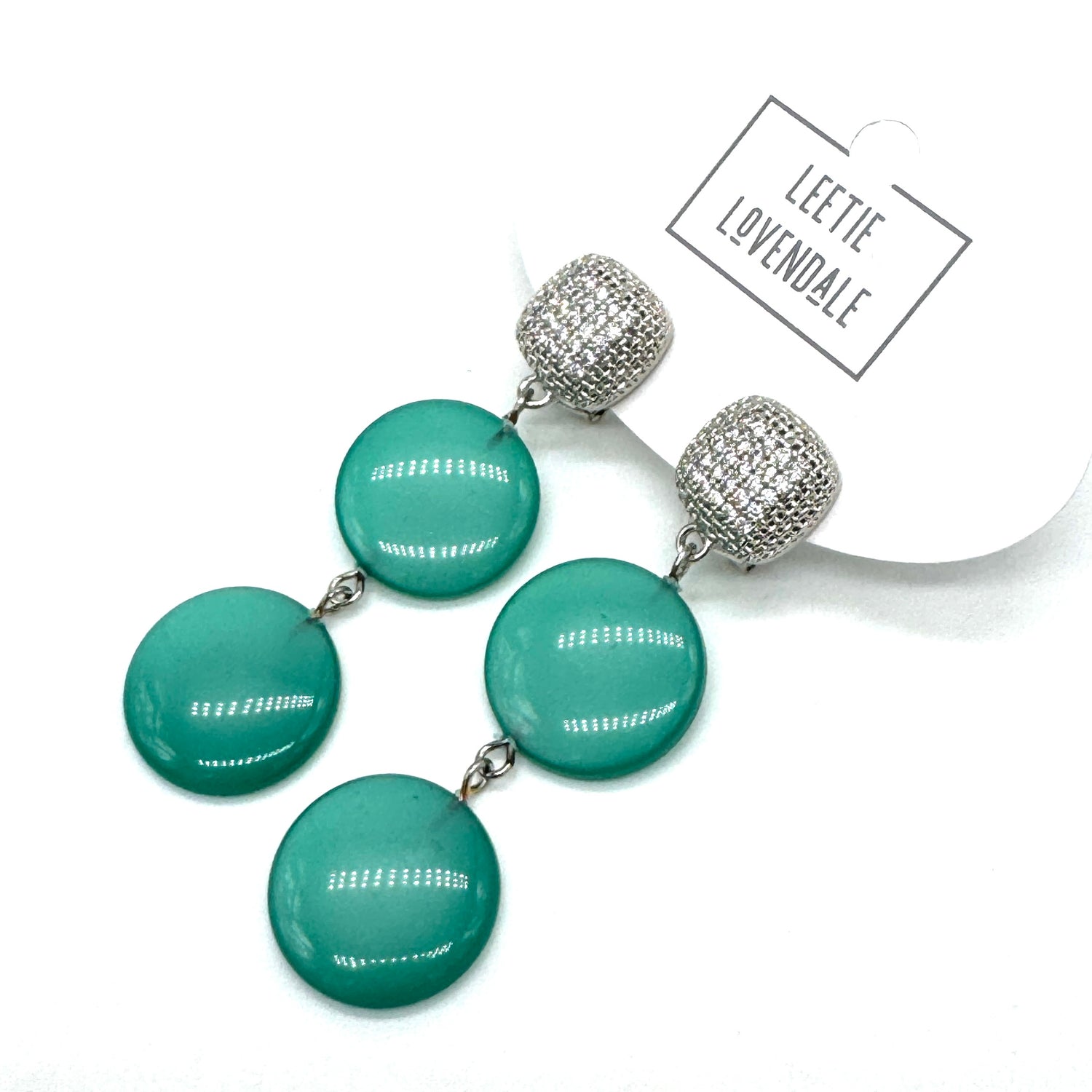 Moonset Triple Pavé Drop Earrings