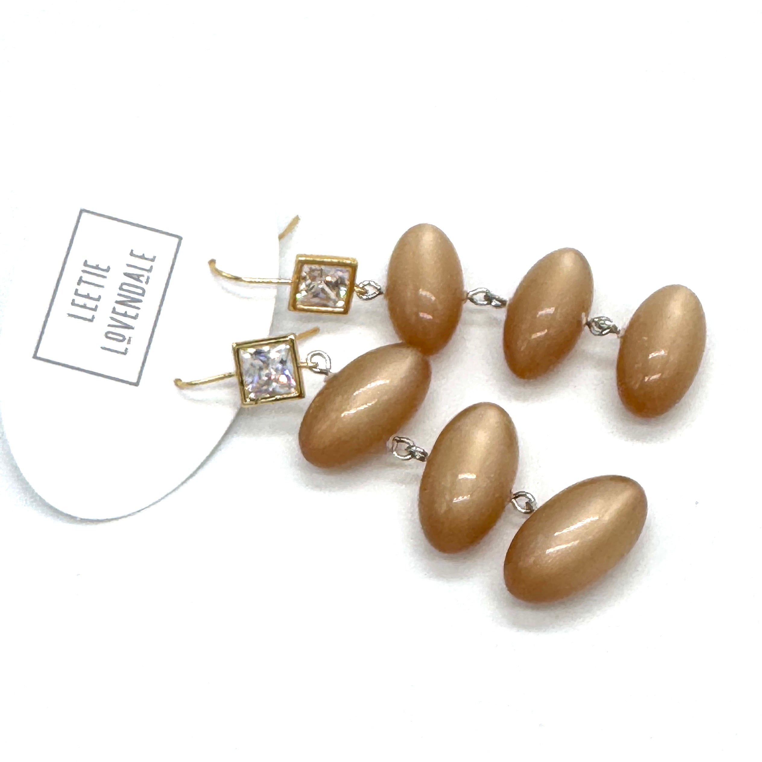 Champagne Facet &amp; Glow Earrings