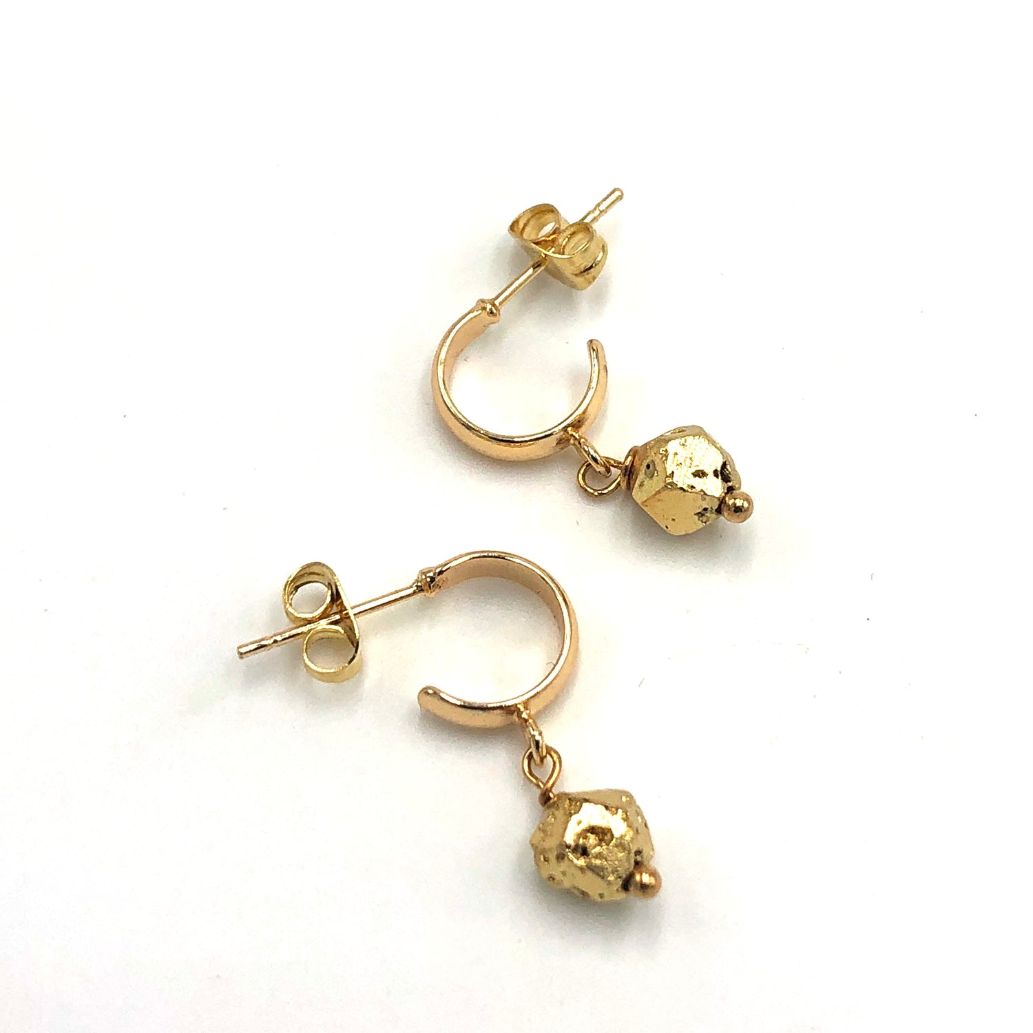 Lava Gold Hoop Earrings