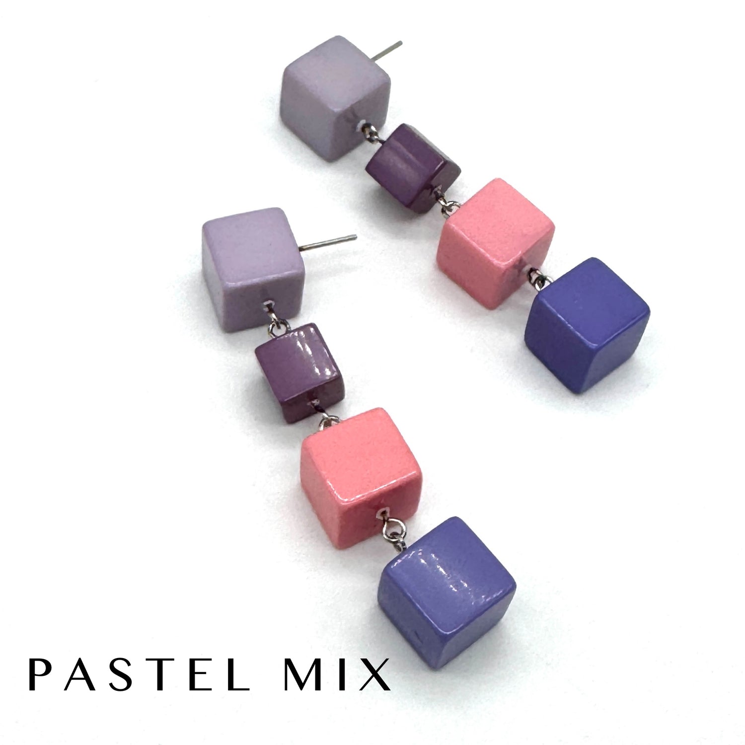 Pixel Cube Drop Earrings