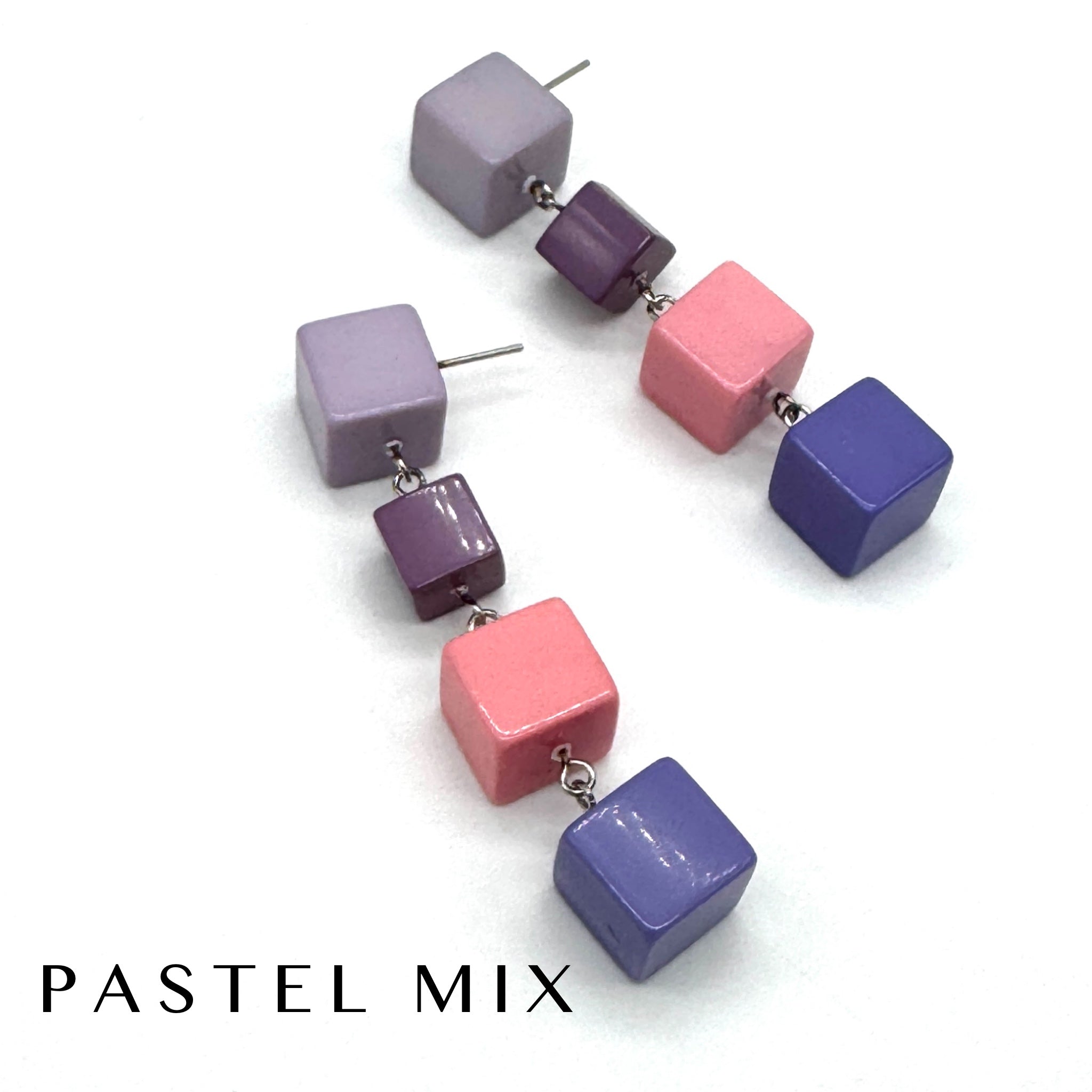 Pixel Cube Drop Earrings