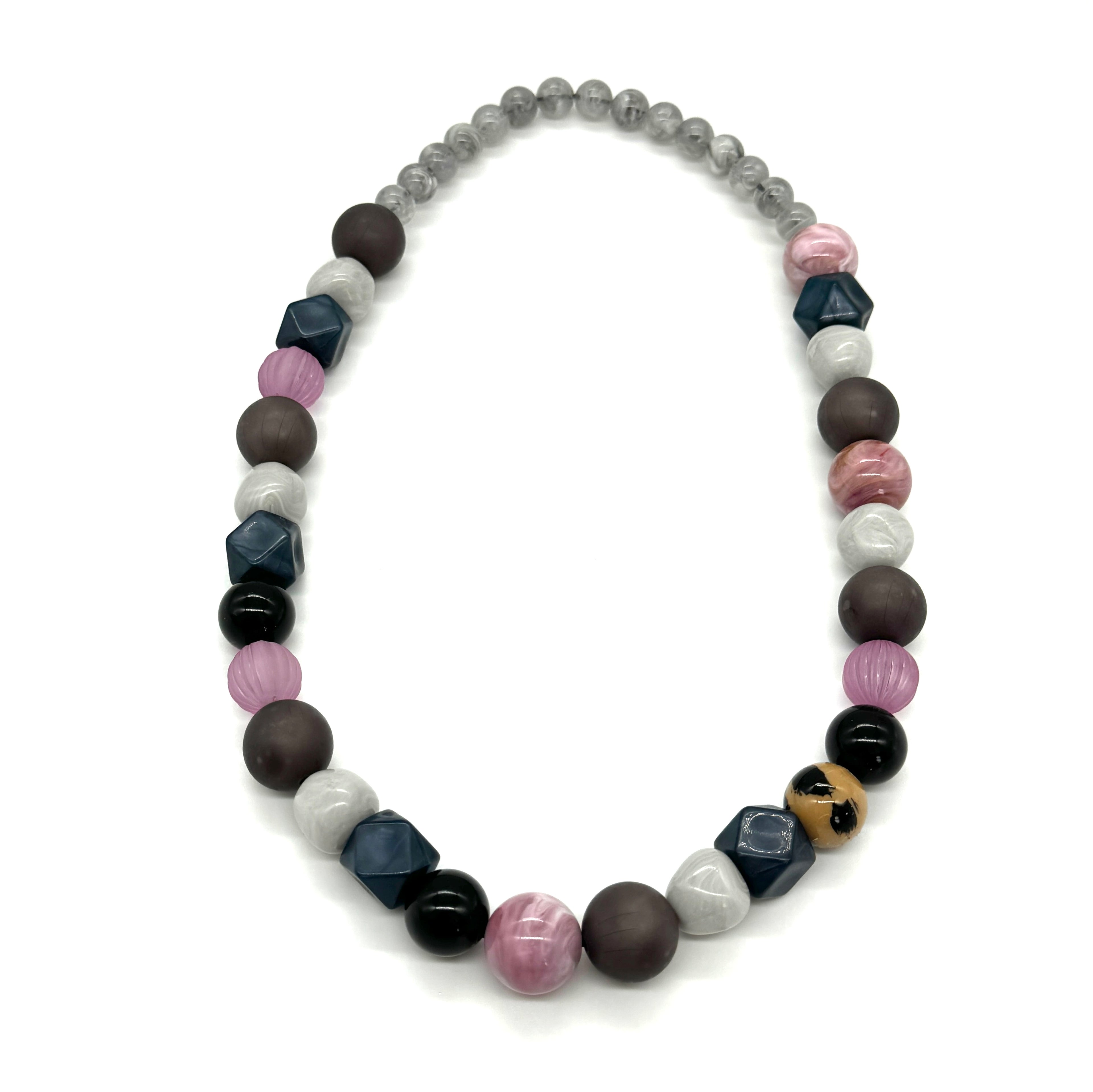 Lilac Cotton Greys - Stretch Bauble Necklace &amp; Bracelet Collection