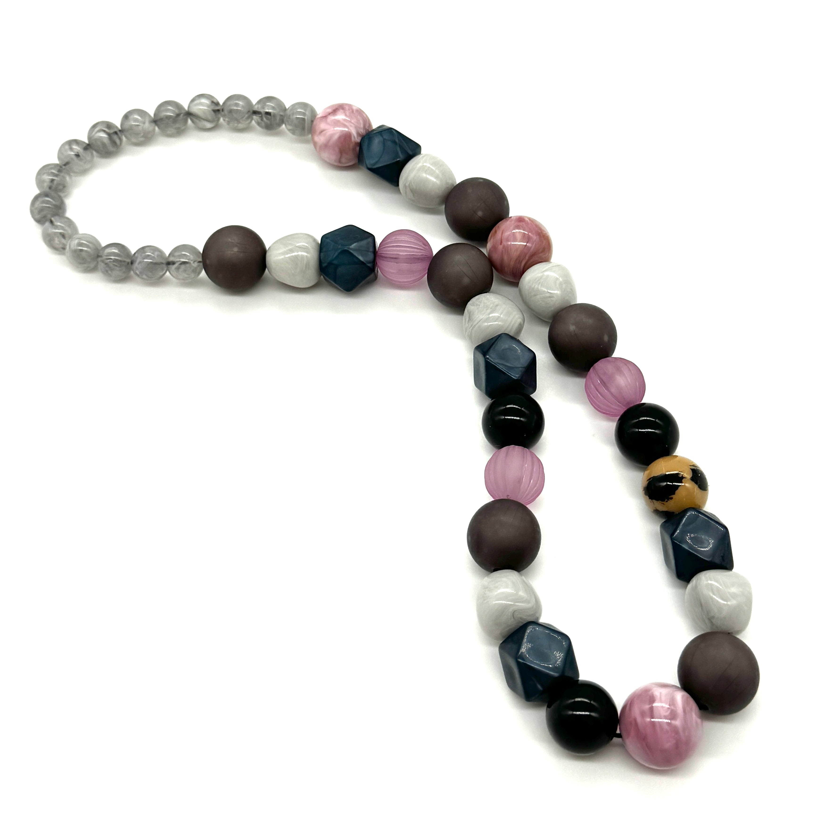 Lilac Cotton Greys - Stretch Bauble Necklace &amp; Bracelet Collection