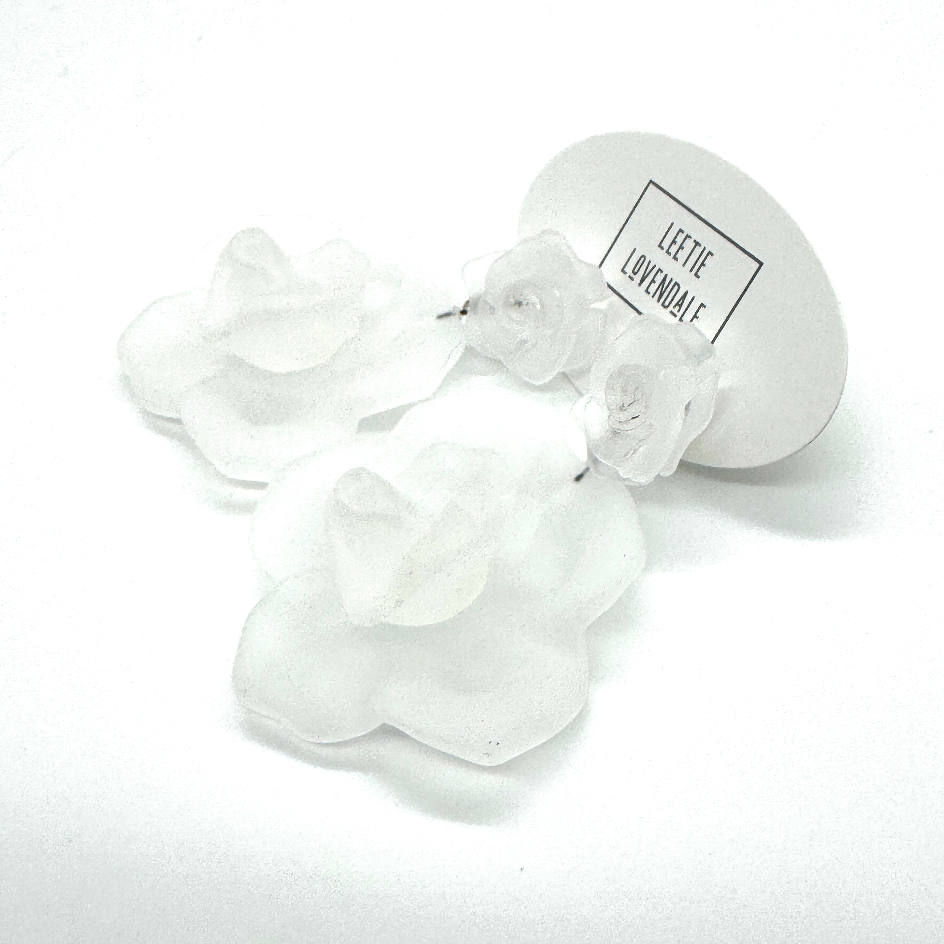 Frost Flower Corsage Earrings