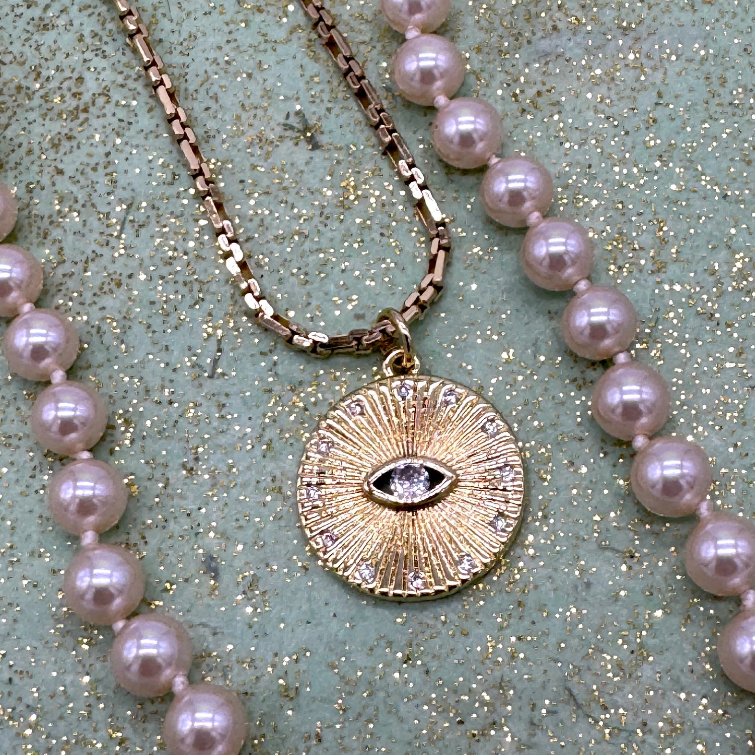 All Seeing Pearl Doublet Necklace