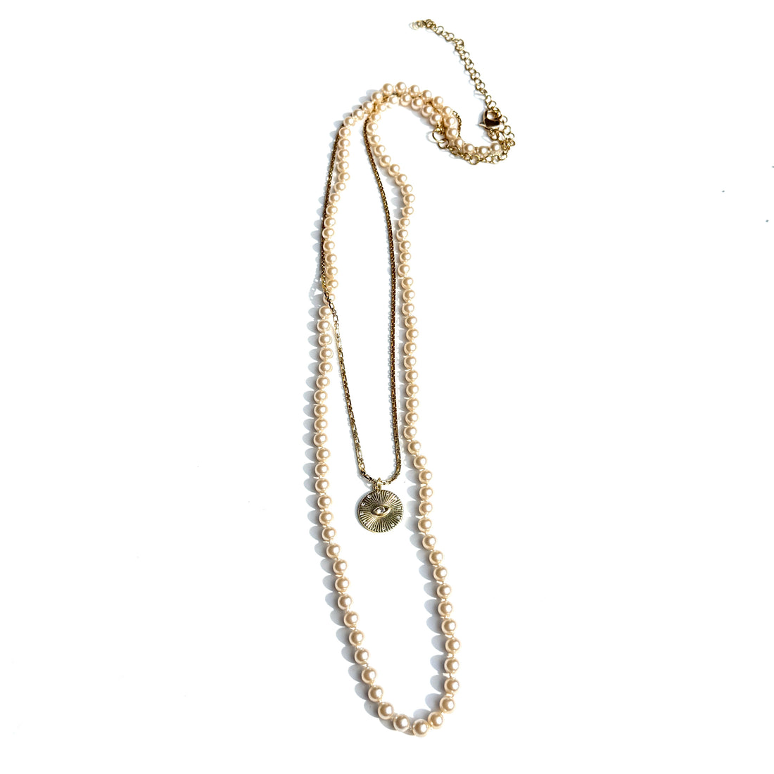 All Seeing Pearl Doublet Necklace