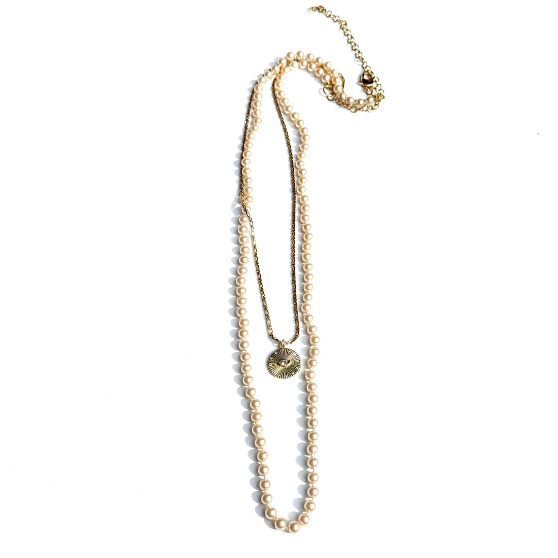 All Seeing Pearl Doublet Necklace