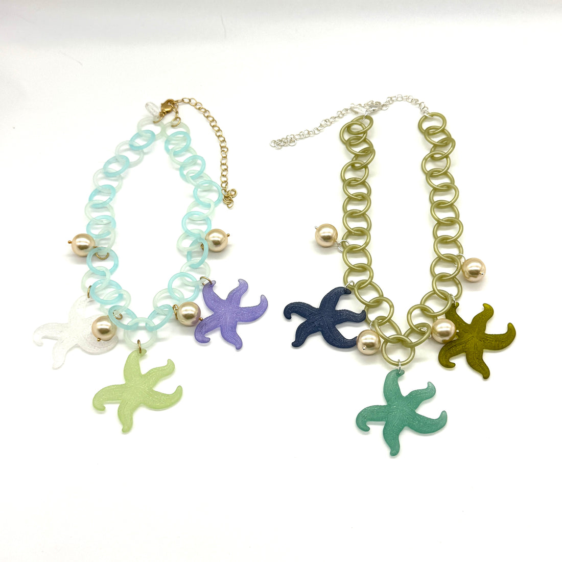 Clink Lucite Charm Necklace - Starfish Treasures *