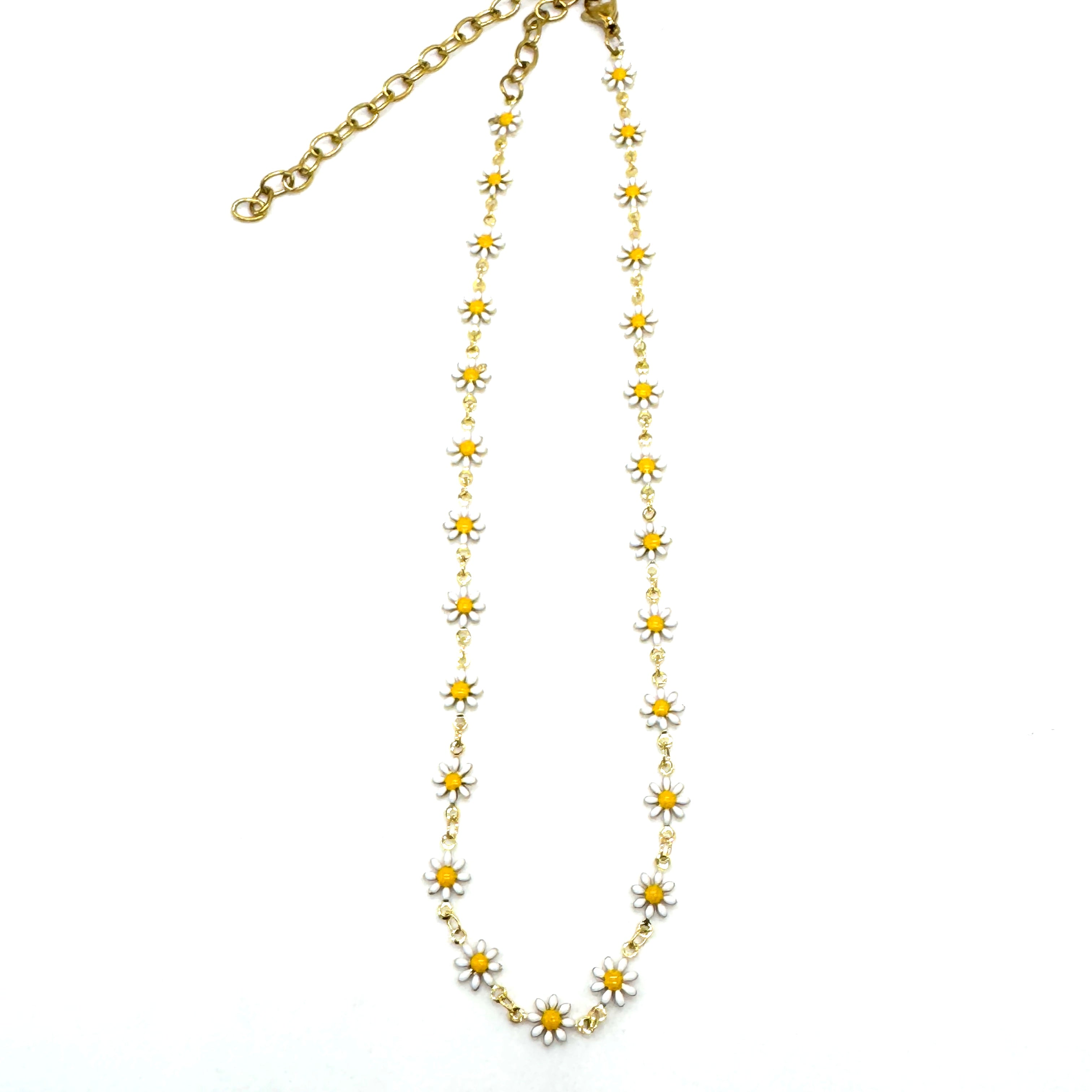 Happy Daisy Chain Enamel Necklace