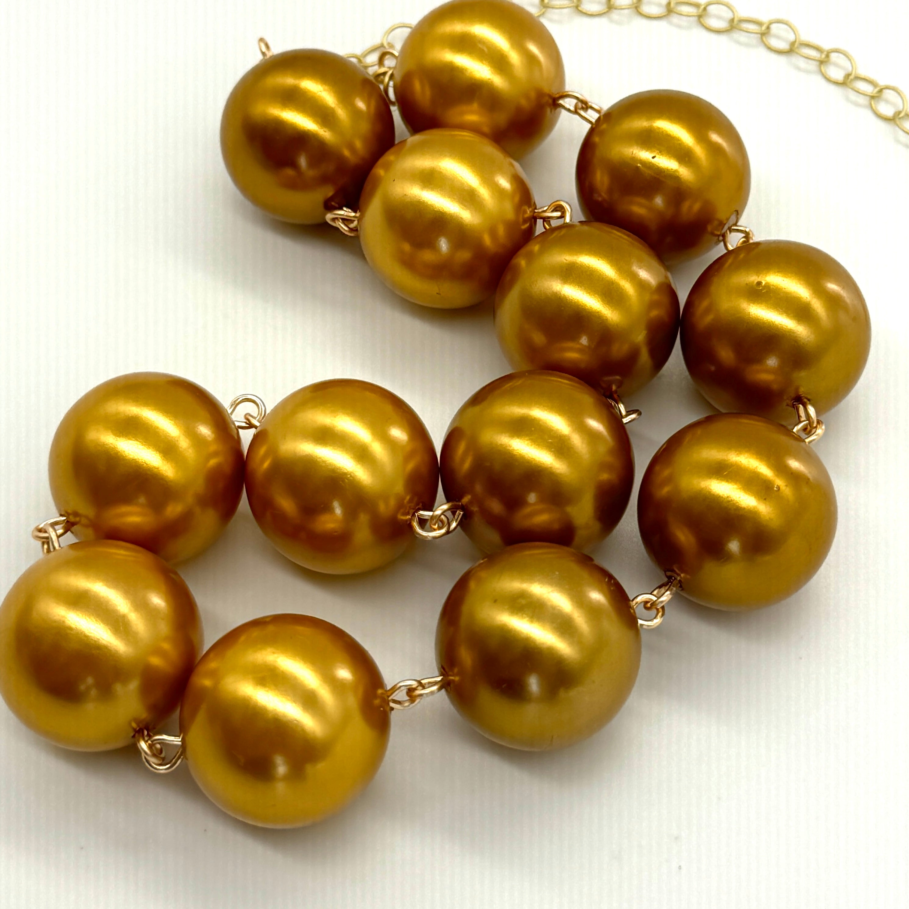 Chunky Copper Pearl Amelia Necklace