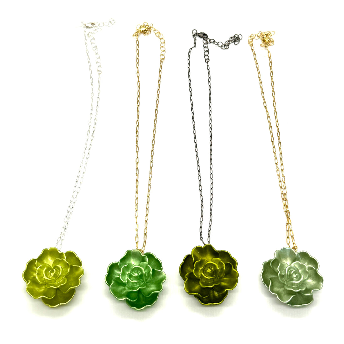 Succulent on Chain Necklace - Large