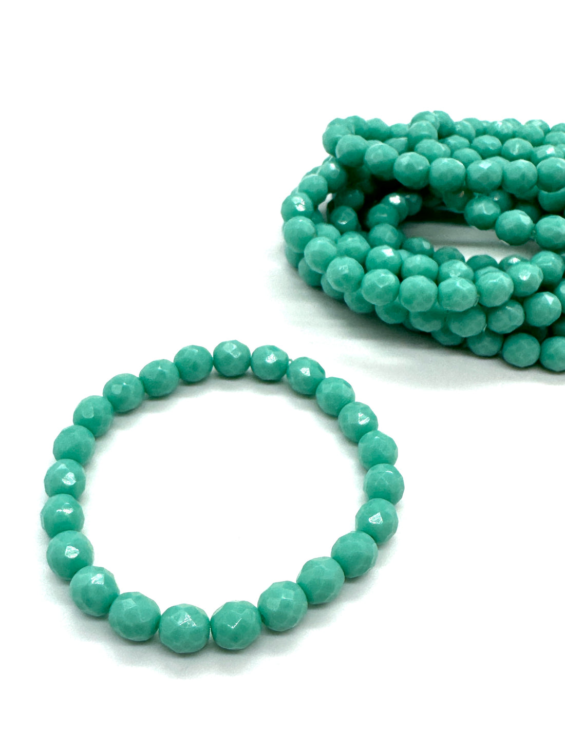 Ocean Mist - Leetie Archival Vintage Glass Stretch Bracelet