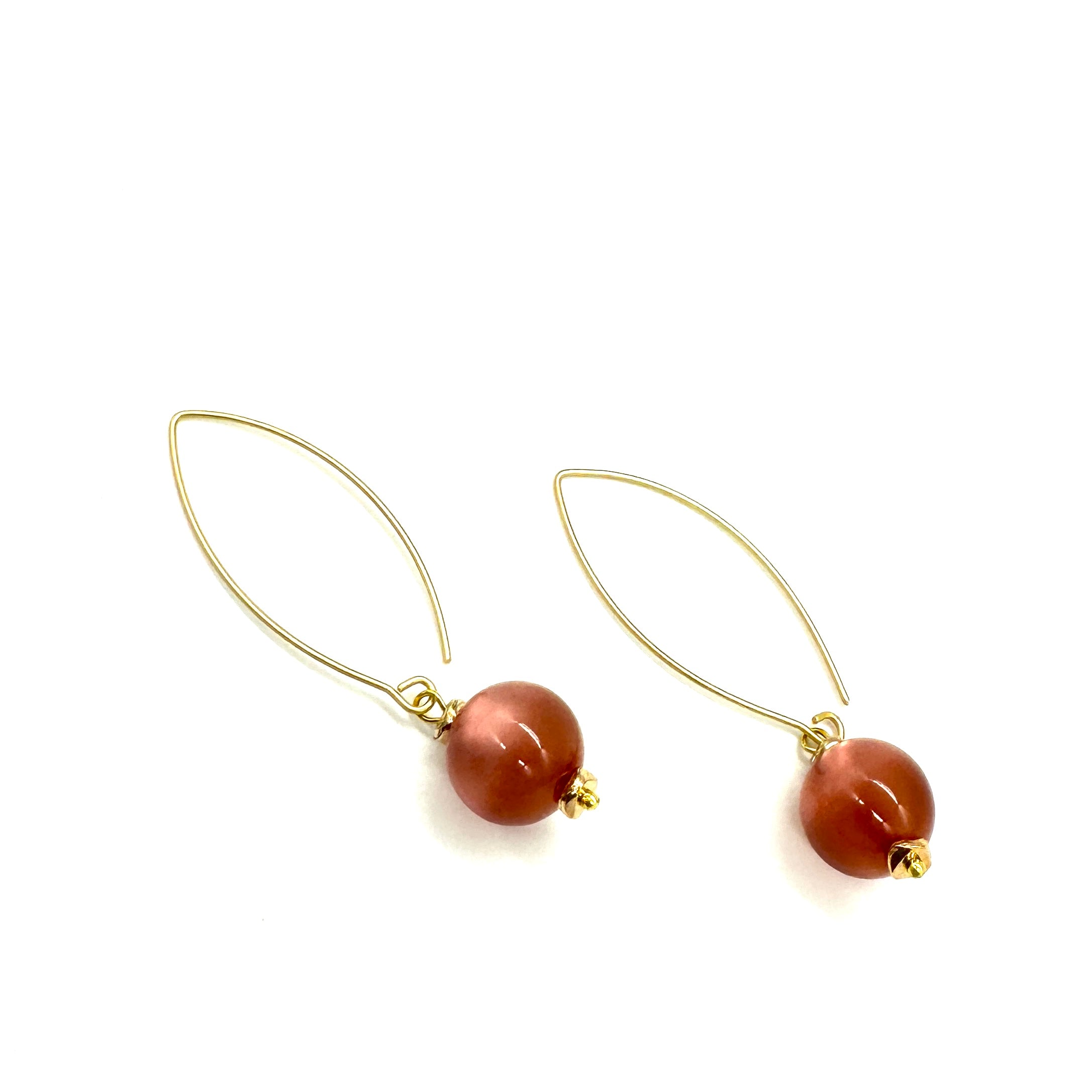 Cran-coral Cocktail Raindrop Earrings