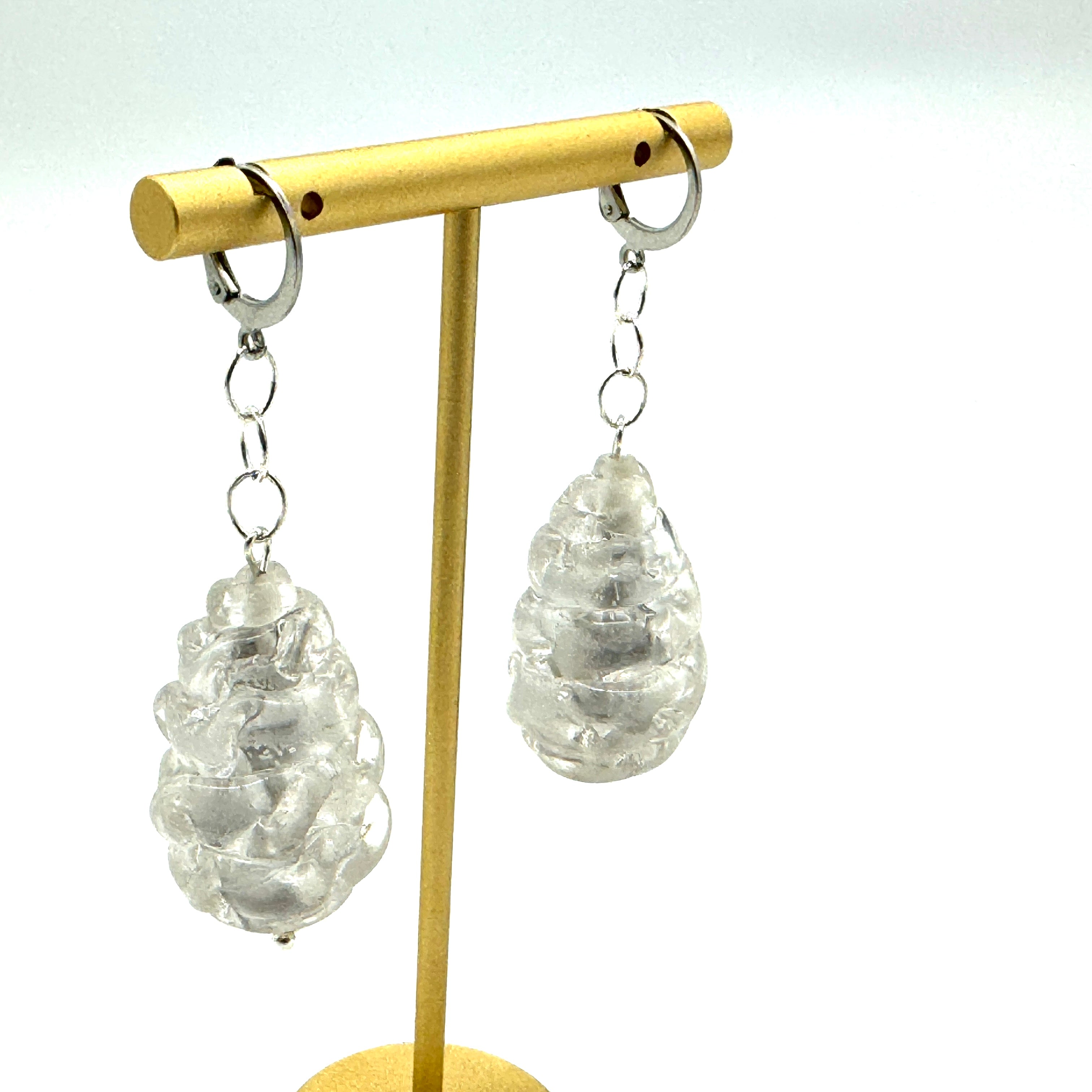 SilPlex Sculpted Teardrop Earrings