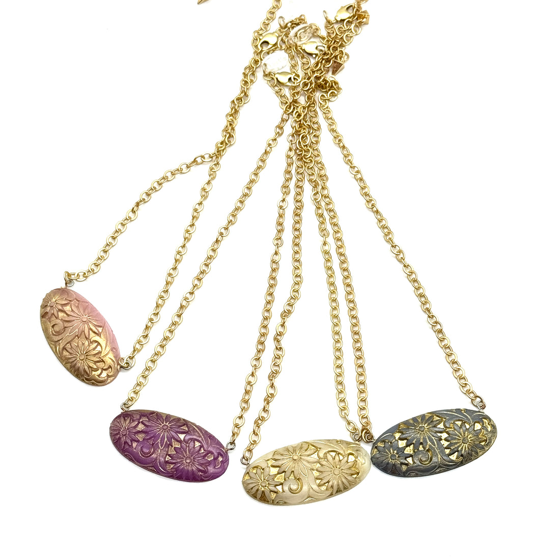 Floral Romance Gold Leaf Necklace