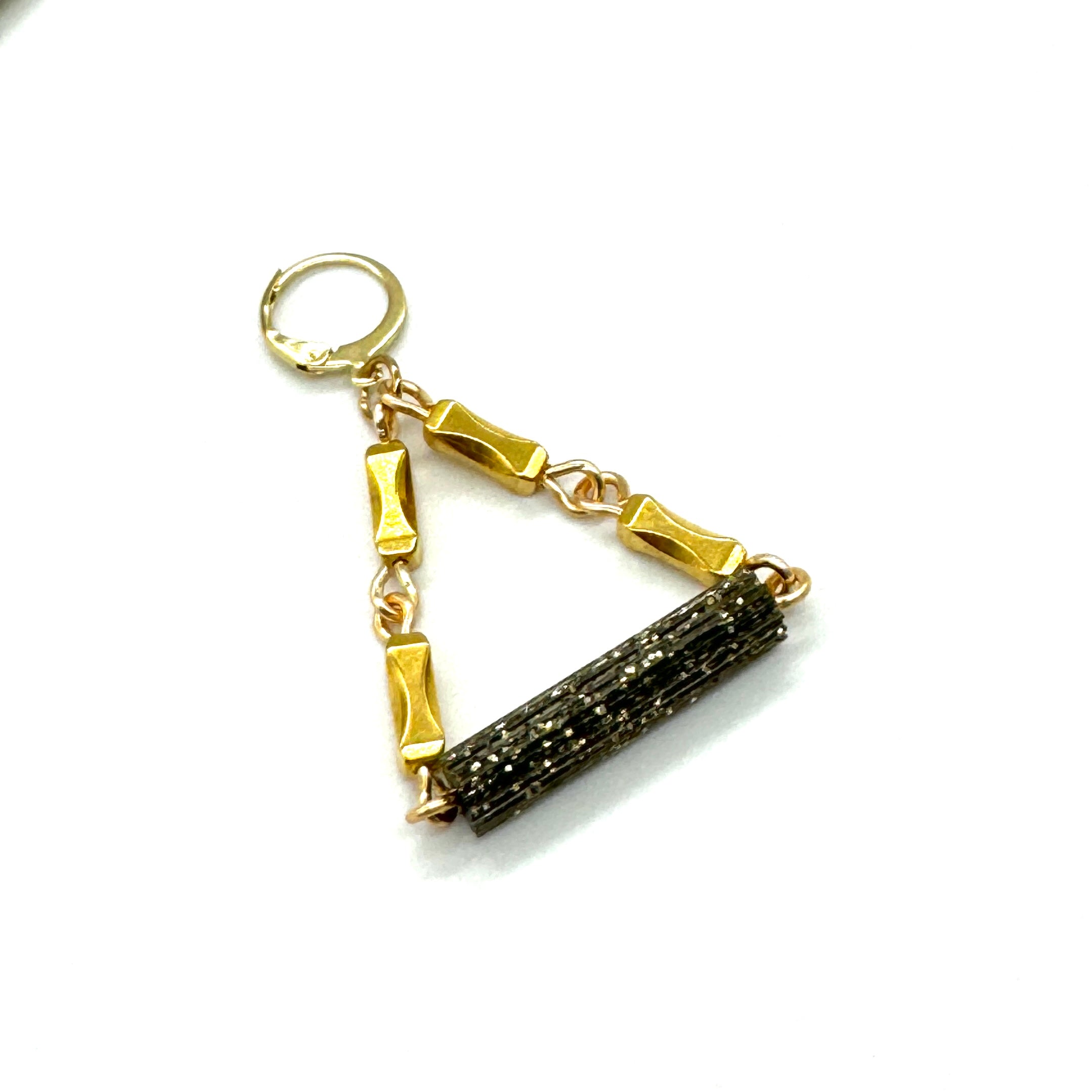 Black Glitterati &amp; Gold Earrings