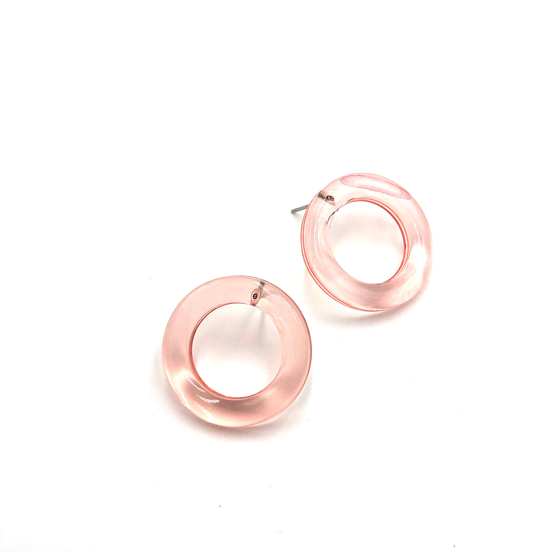 Peach Donut Stud Earrings