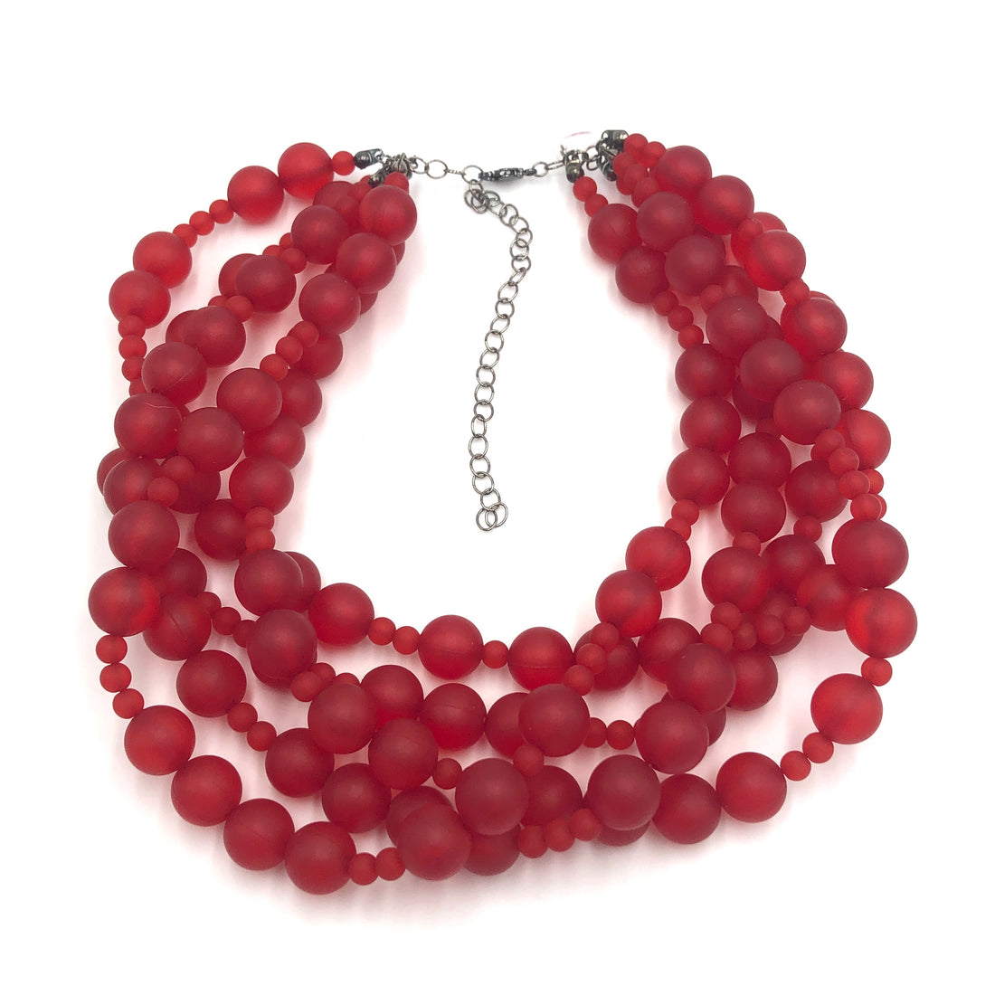 Cherry Red Frosted Sylvie Necklace
