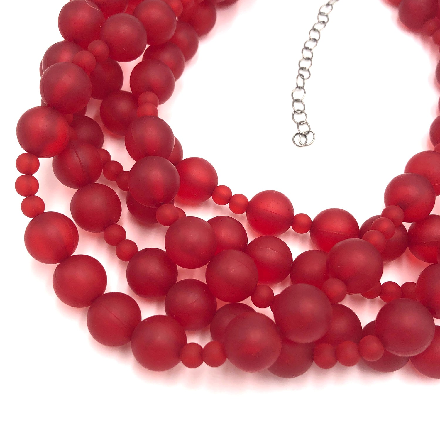 Cherry Red Frosted Sylvie Necklace