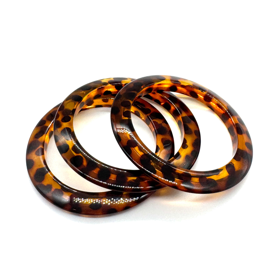 Wild Edge Leopard Bangle – 1990s Acrylic
