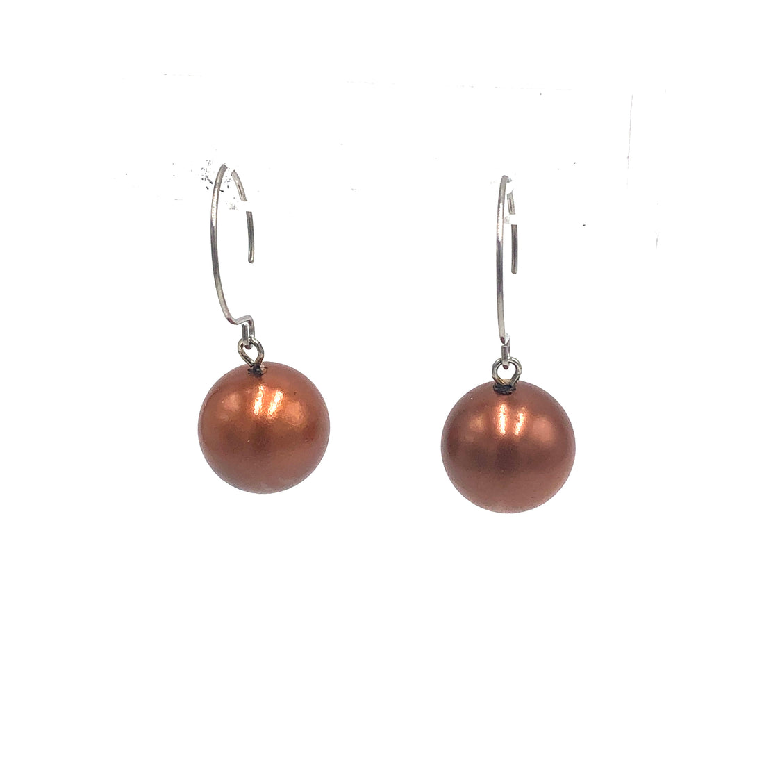 Copper Jumbo Ball Drop Earrings