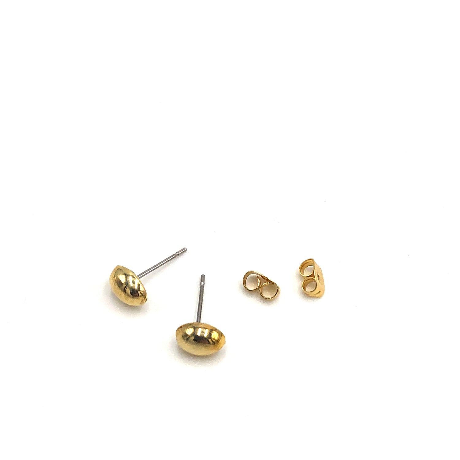 Gold Extra Petite Oval Stud Earrings