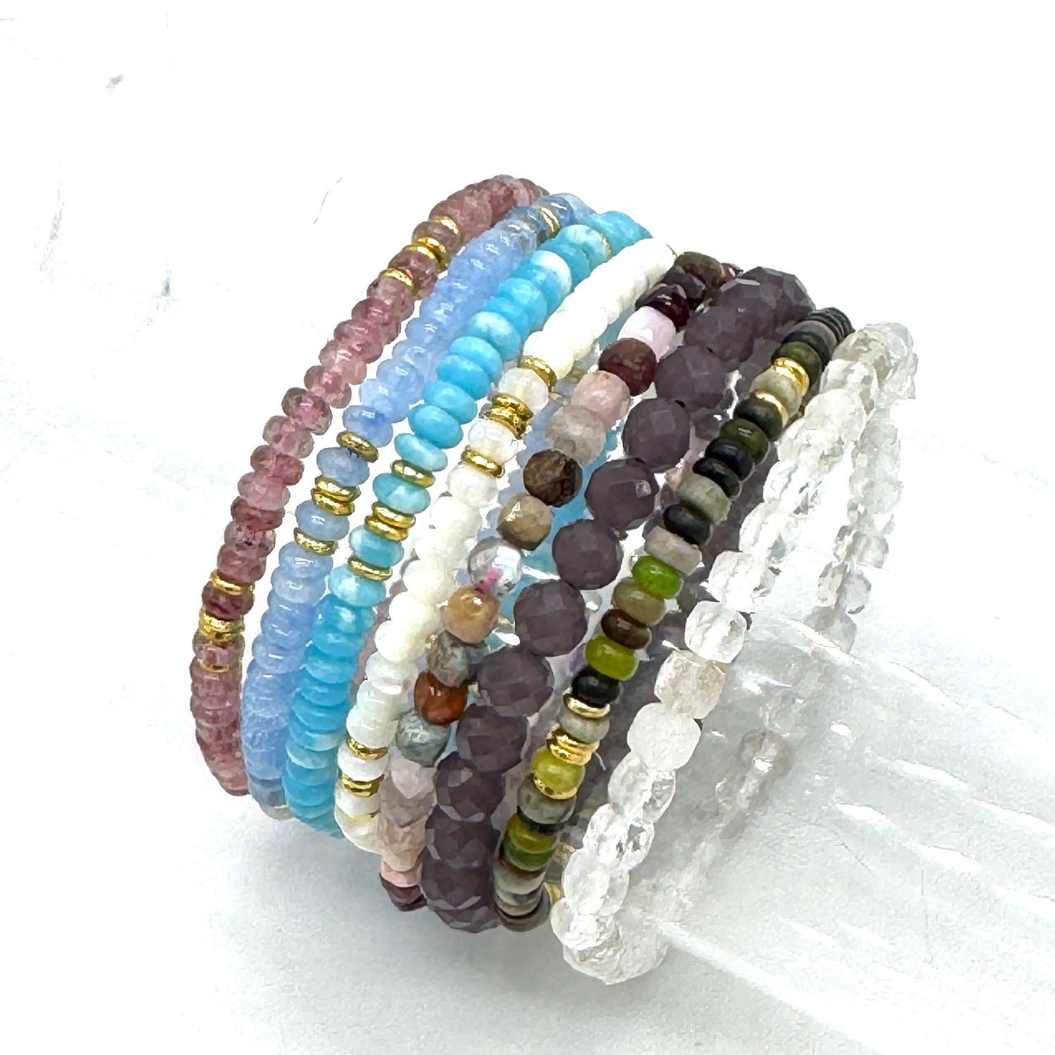 Make Your Own Collected Gem Stack Bracelets