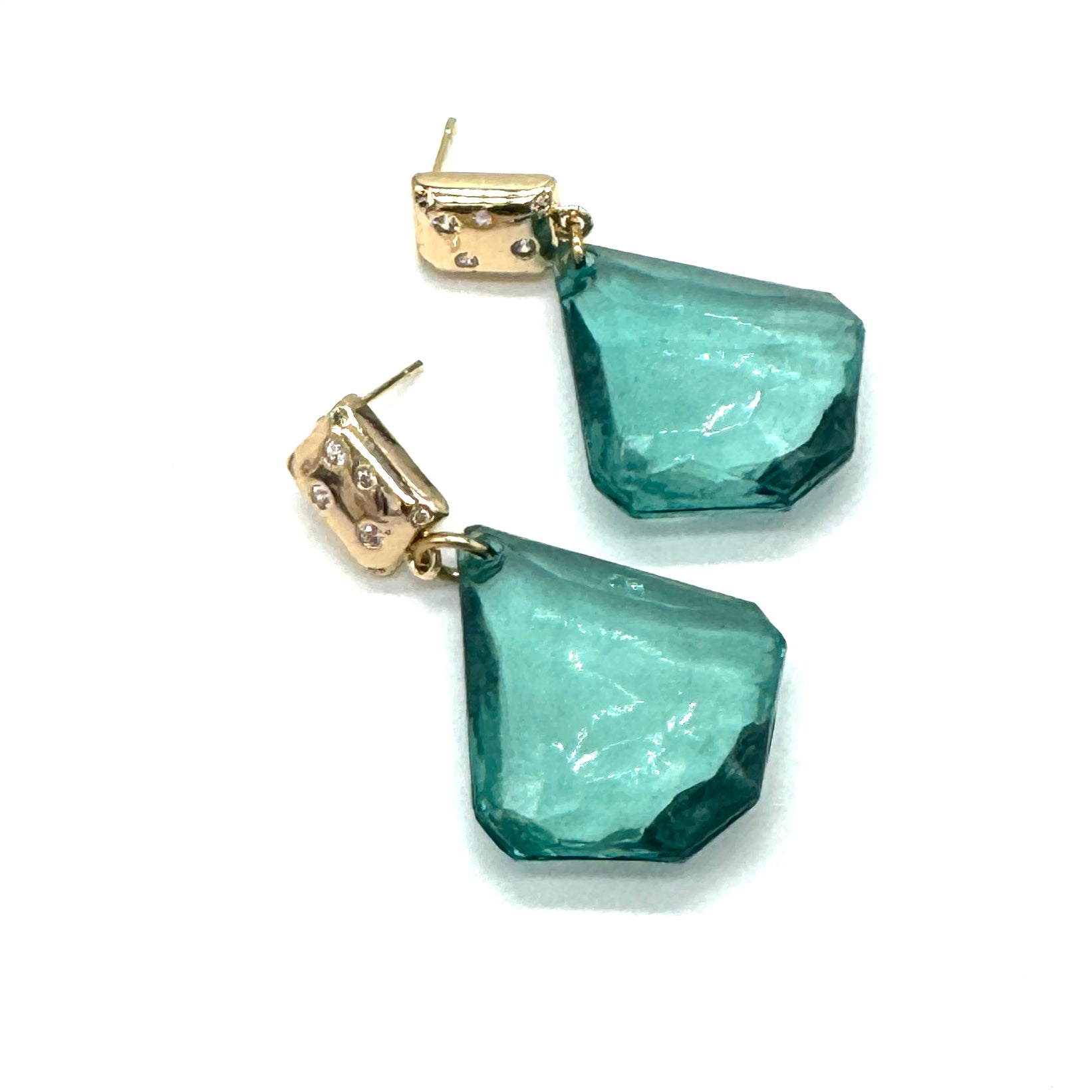 Lagoon Facet Earrings