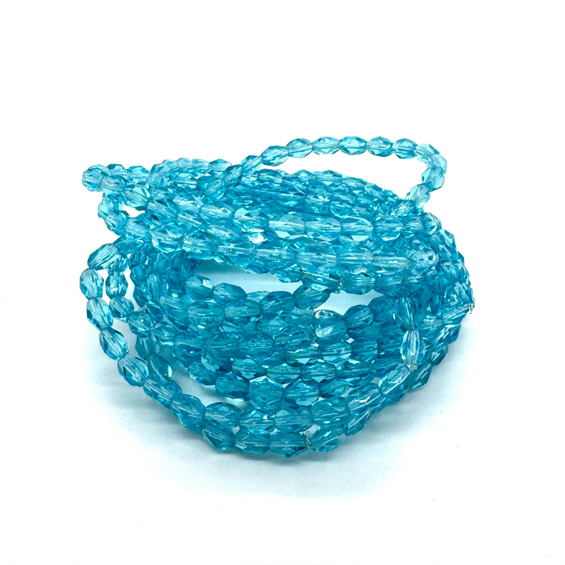 Aqua Blue - Leetie Archival Vintage Glass Stretch Bracelet