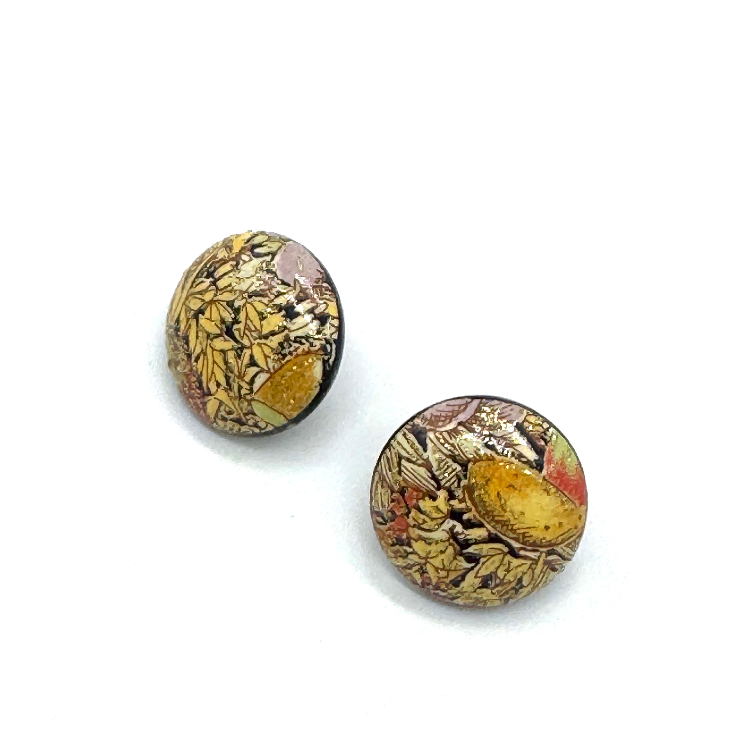 Golden Tapestry Tensha Studs