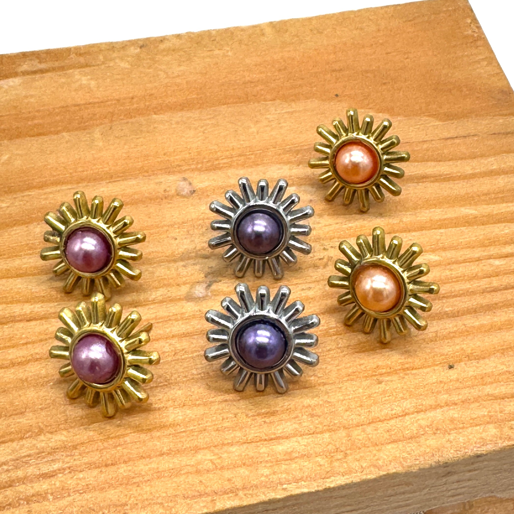 Palm Springs Pearls Starburst Studs