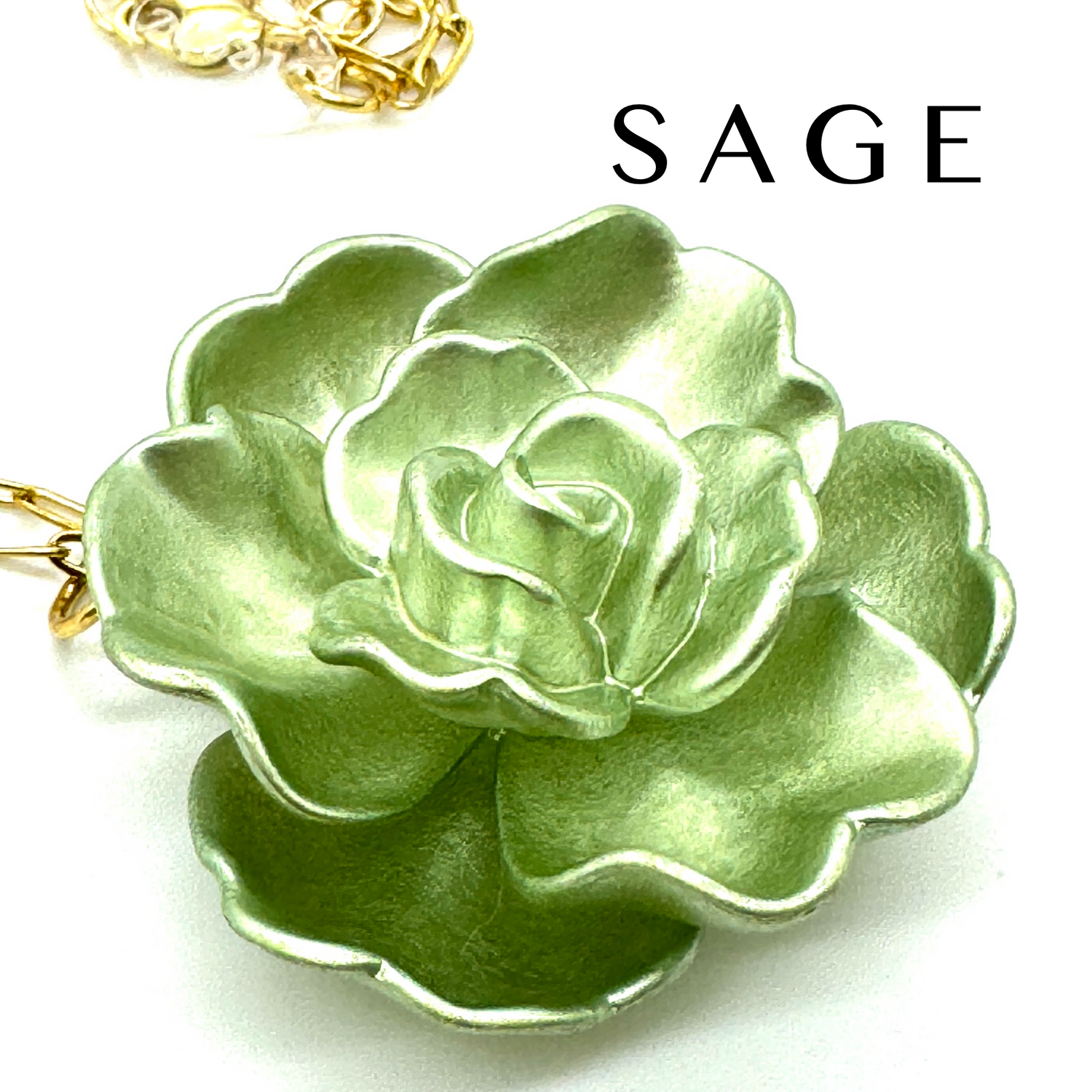 Succulent on Chain Necklace - Large