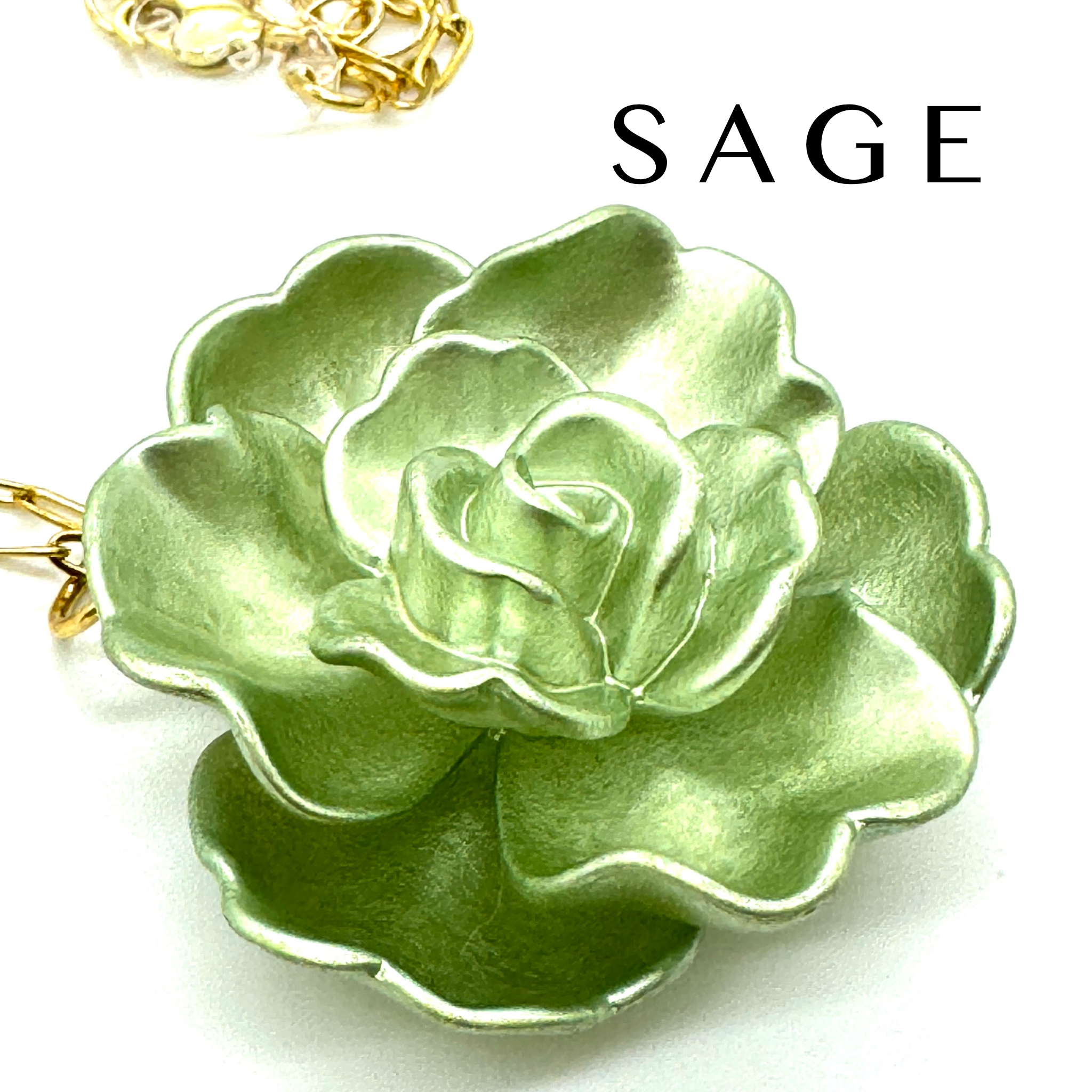 Succulent on Chain Necklace - Large