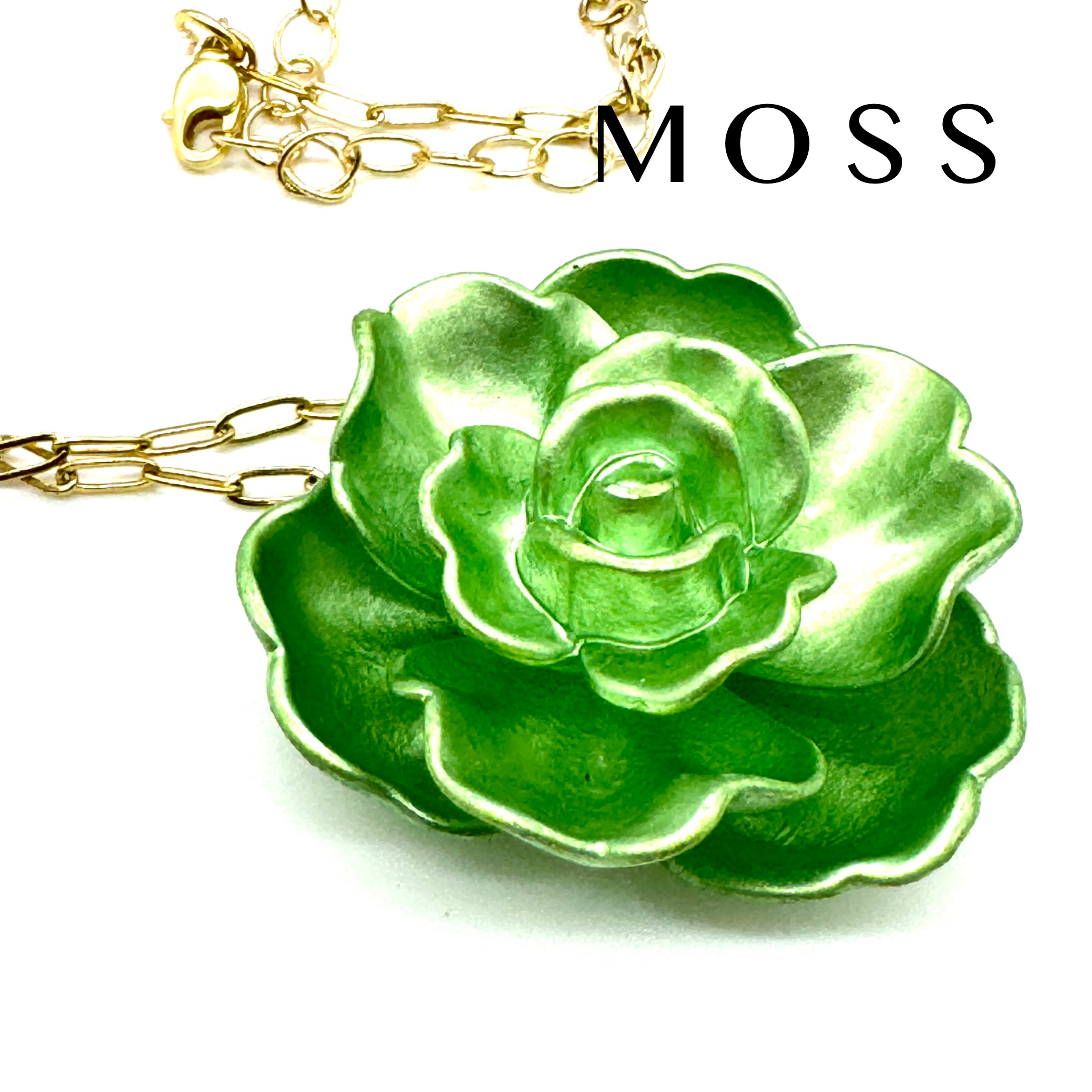 Succulent on Chain Necklace - Large