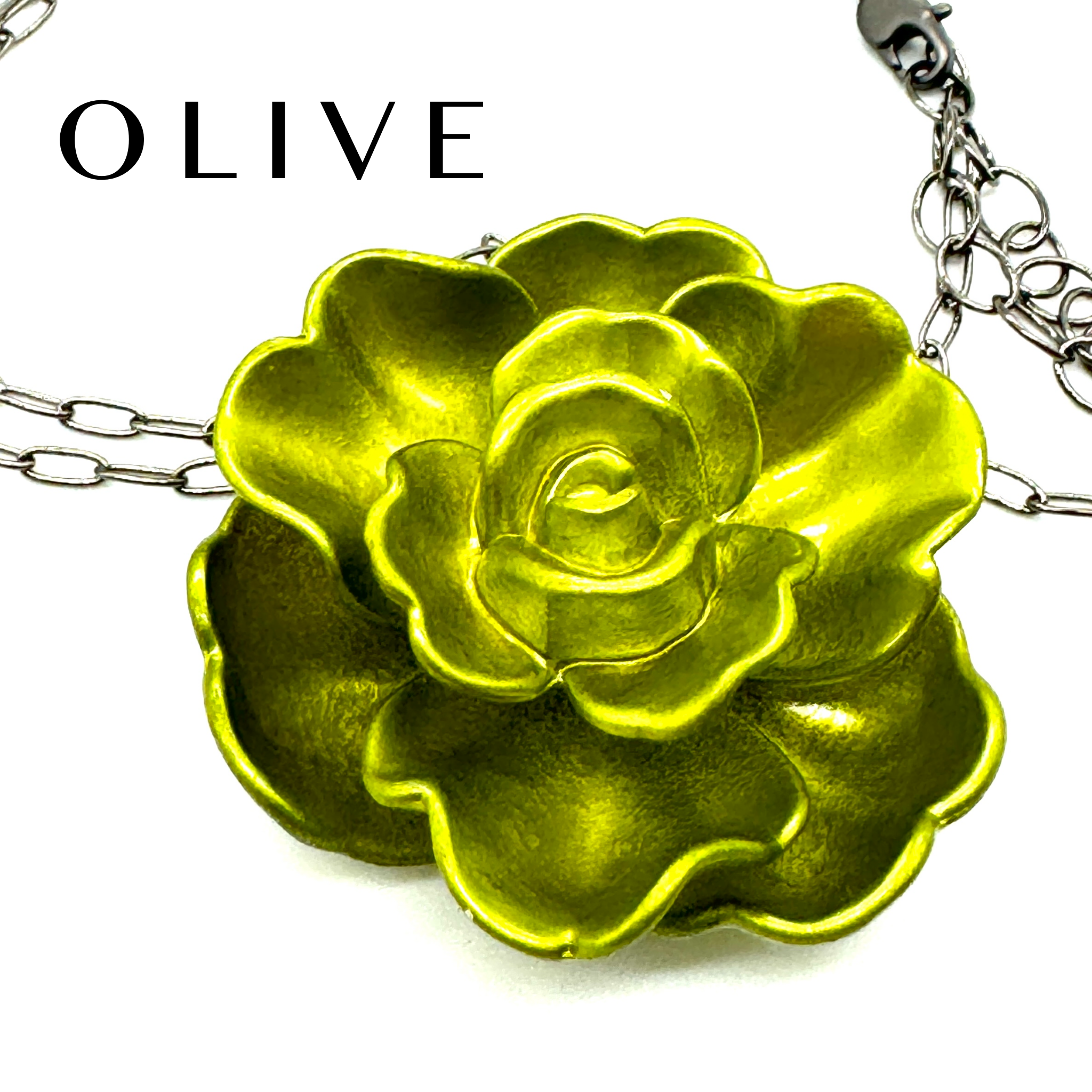 Succulent on Chain Necklace - Large