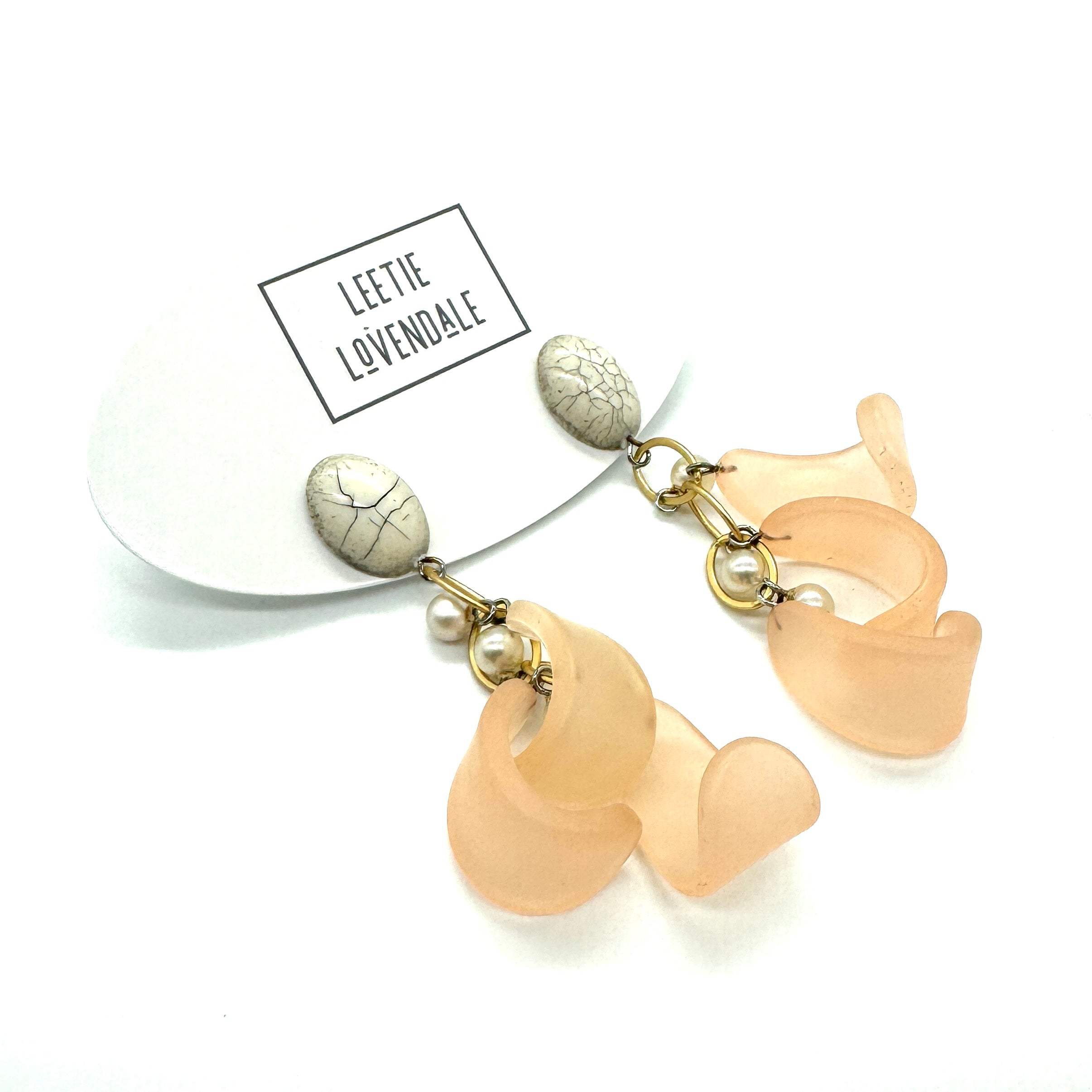 Dangle Marble deals Earrings | Brass Fan Earrings | Handmade Polymer Jewellery | Mixed Colour Earrings | Fashion Jewellery