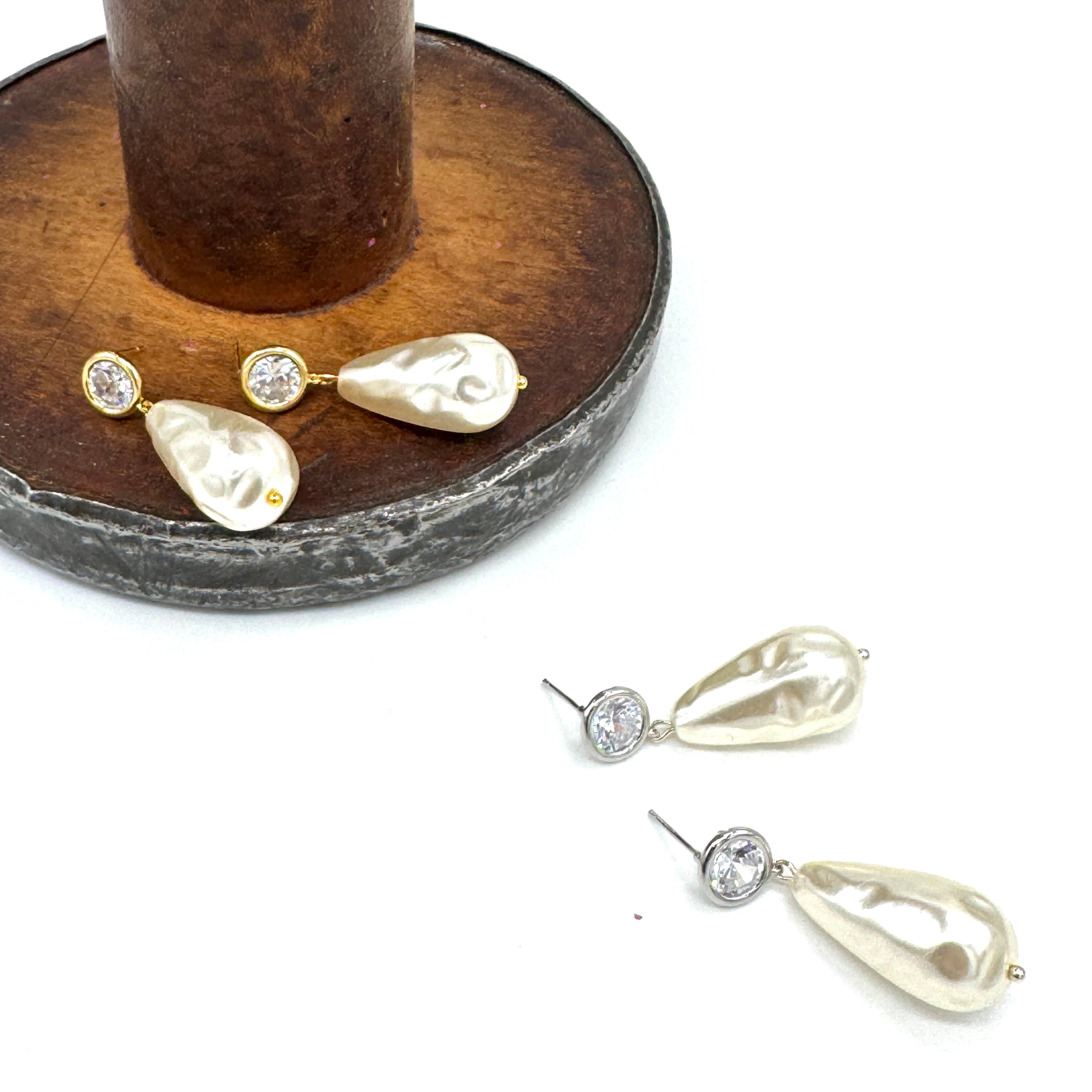 Pearl Portrait Drop Earrings