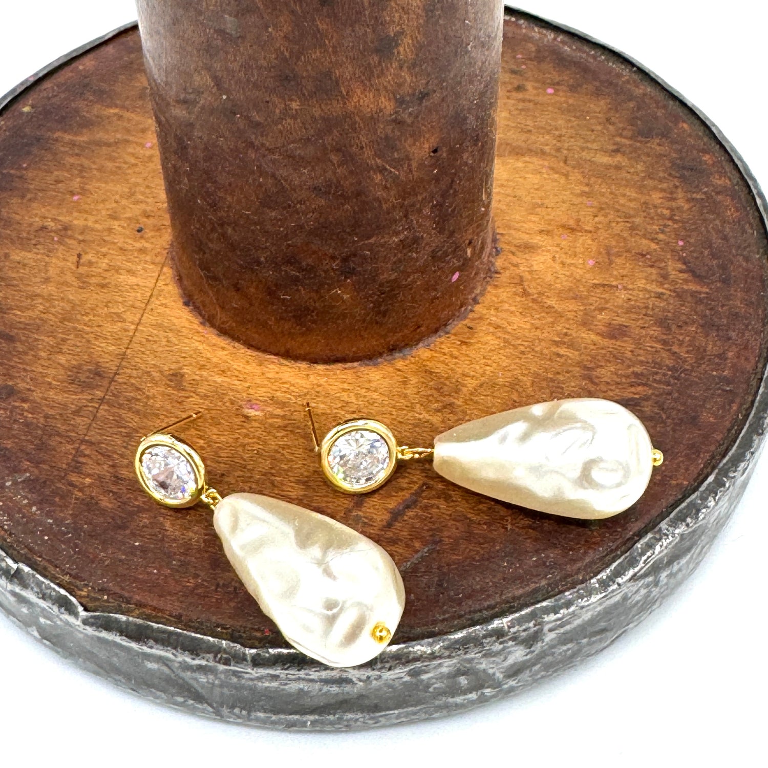 Pearl Portrait Drop Earrings