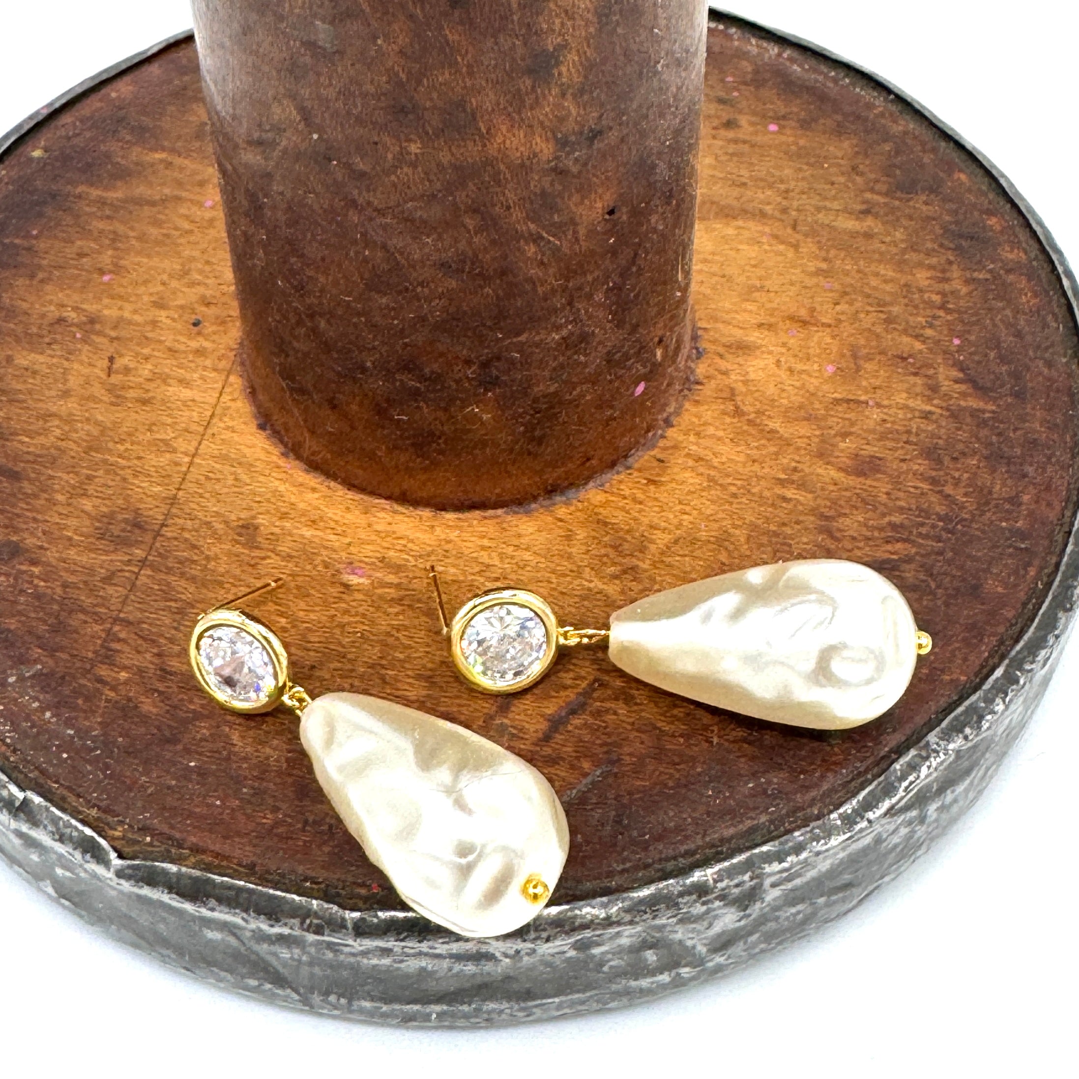 Pearl Portrait Drop Earrings