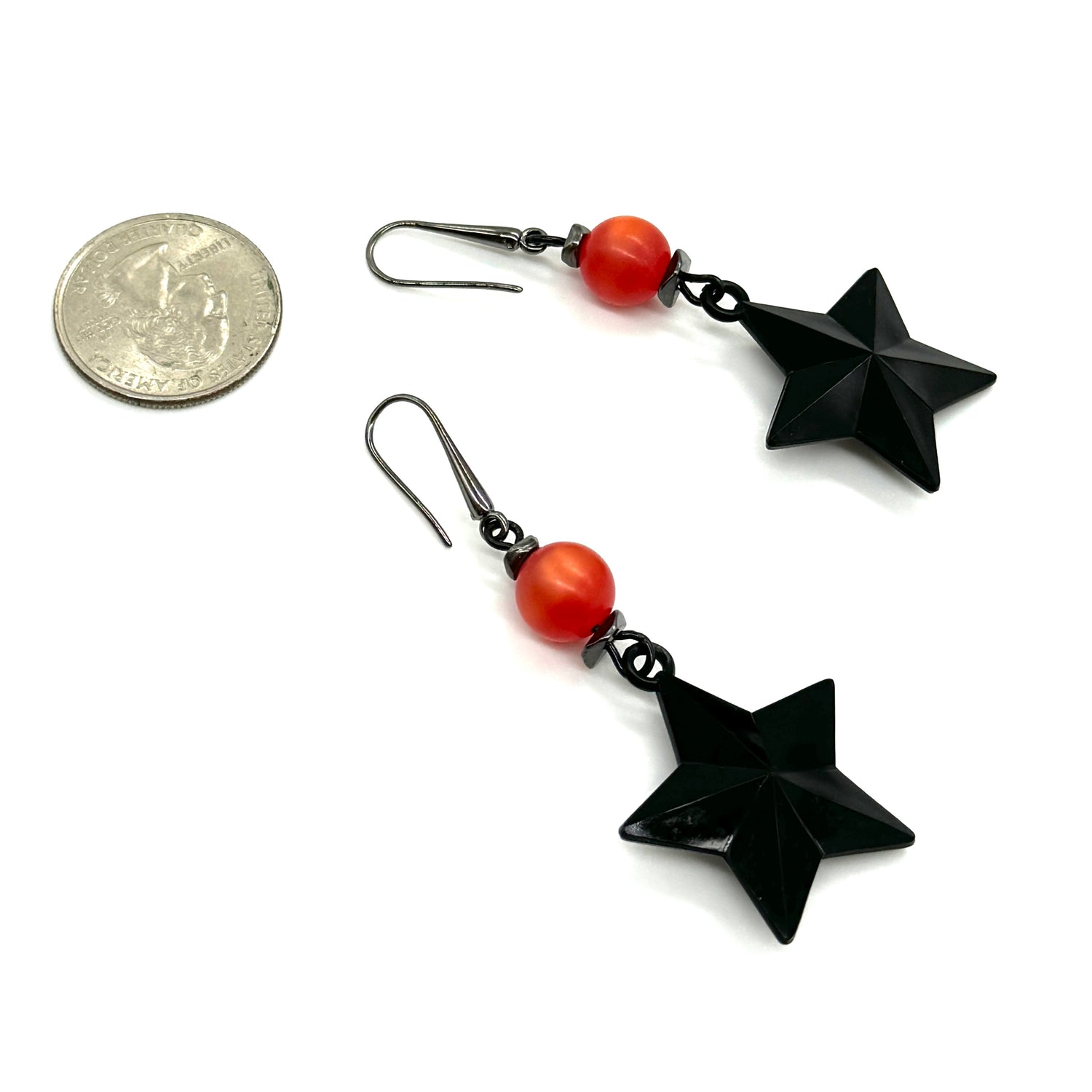 Black &amp; Glow Star Drop Earring