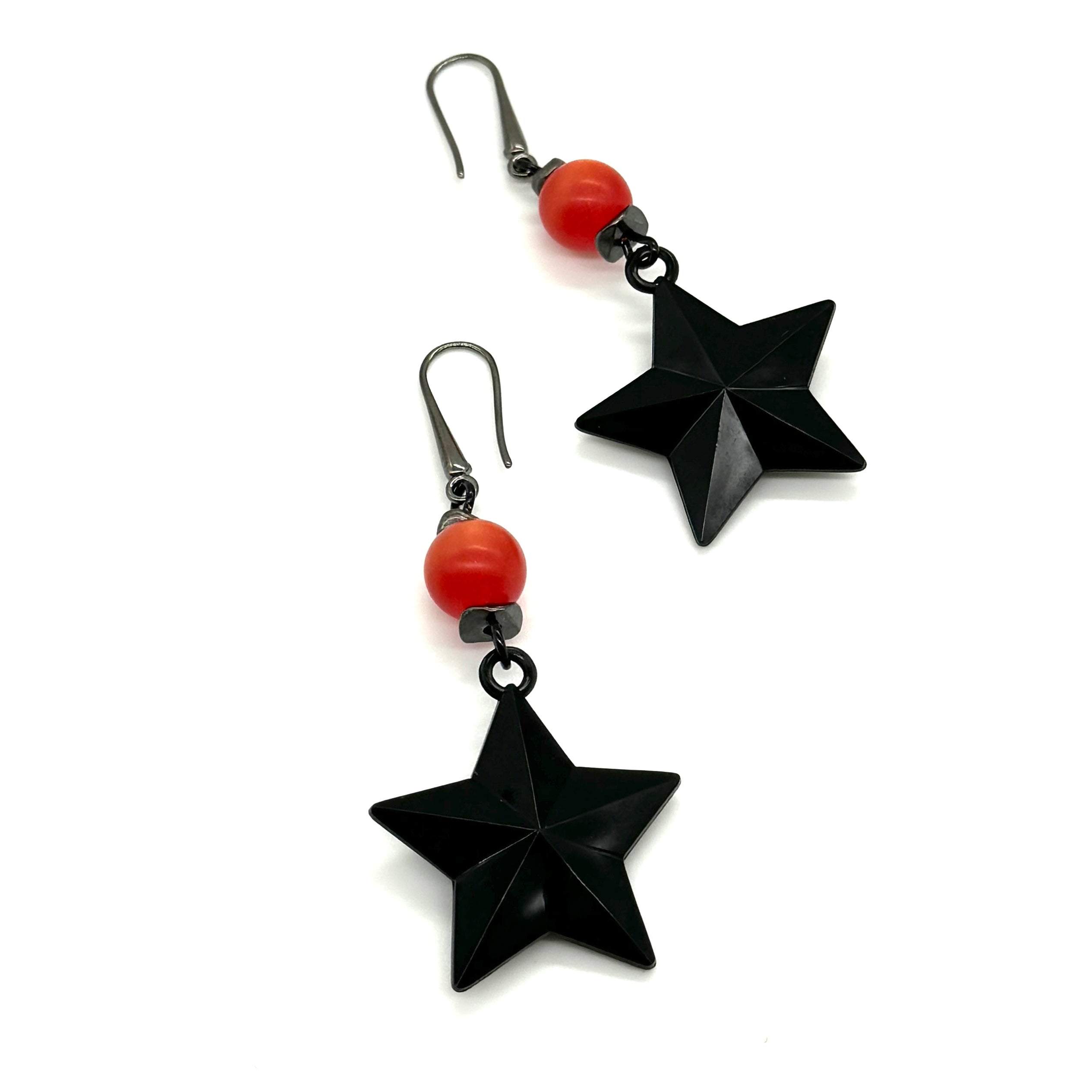 Black &amp; Glow Star Drop Earring