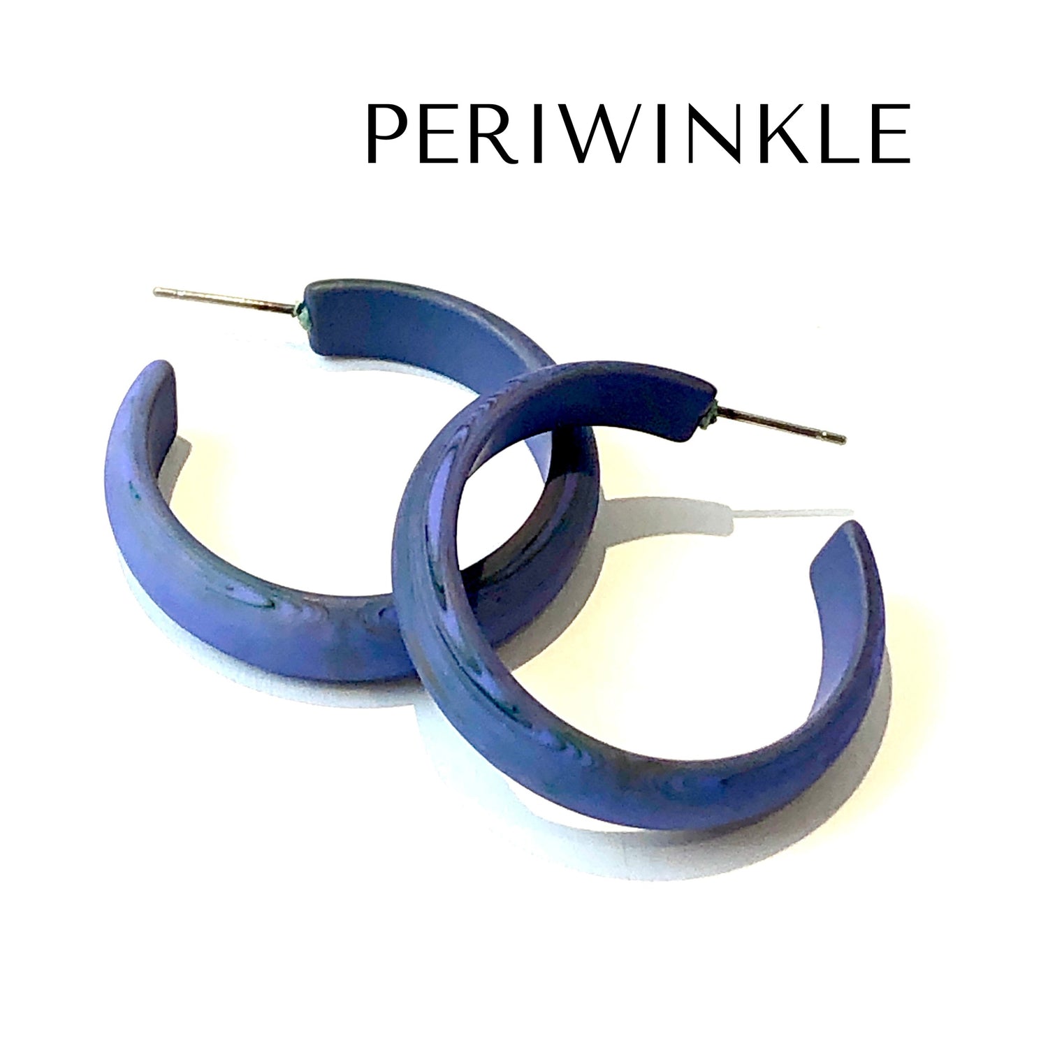 Marbled Lucite Midi Hoop Earrings