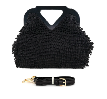 Black Shag Handbag