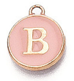 Pink &amp; Gold Leetie Initial Necklace