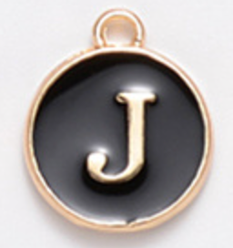 Black Initial Letter Charms - Add On to Necklace