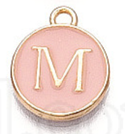 Pink Initial Letter Charms - Add On to Necklace